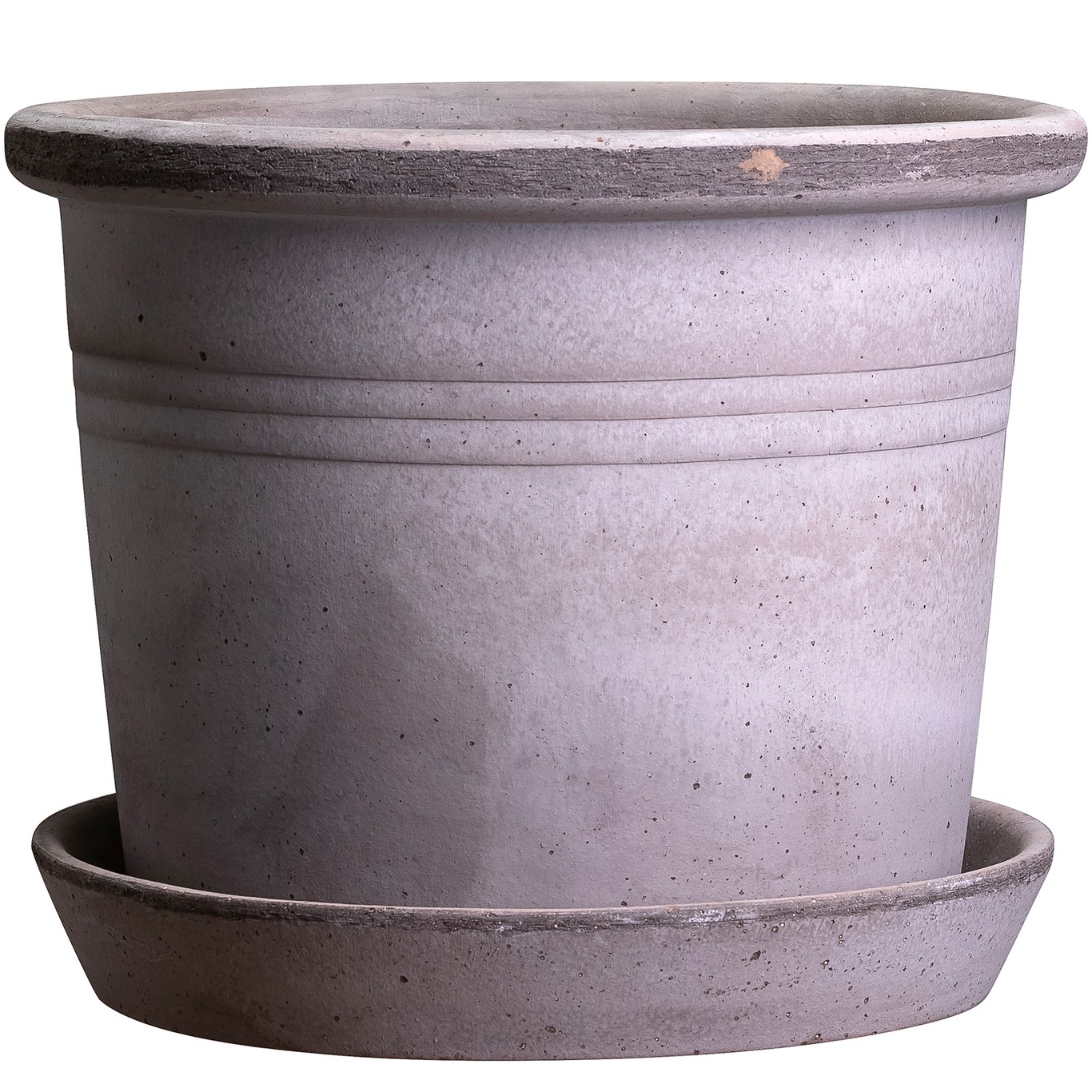 Galestro Pot With Saucer Grey Ø25 cm