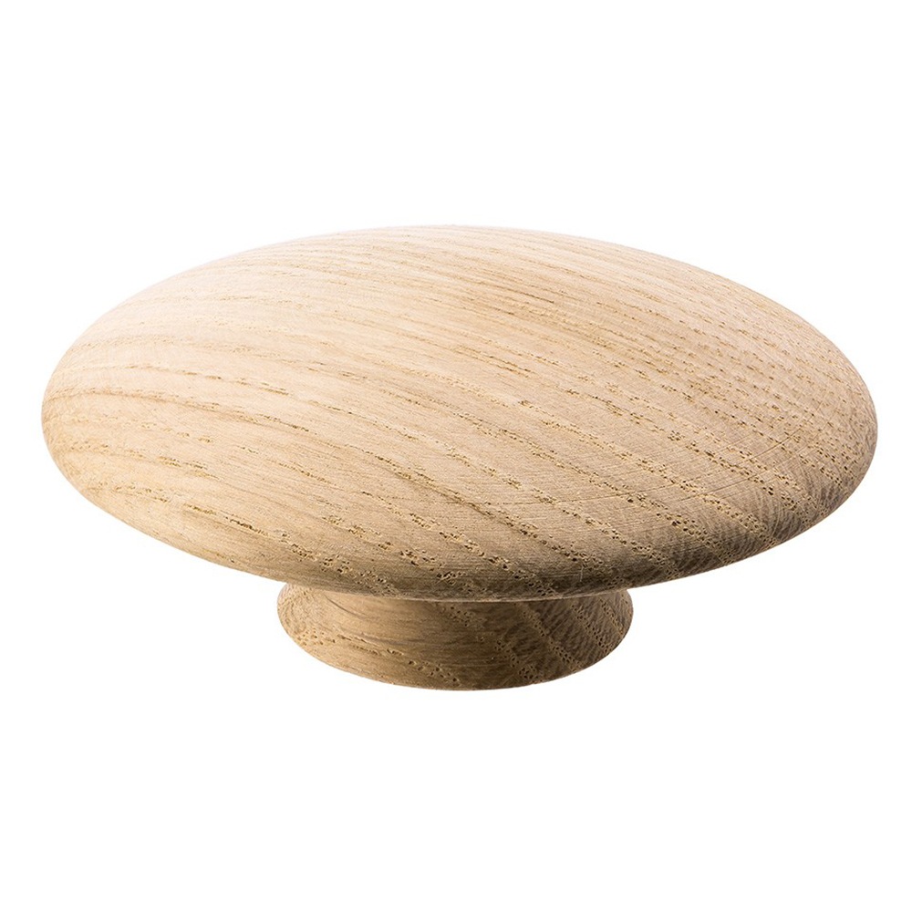 Mushroom Knob 65 mm, Untreated Oak