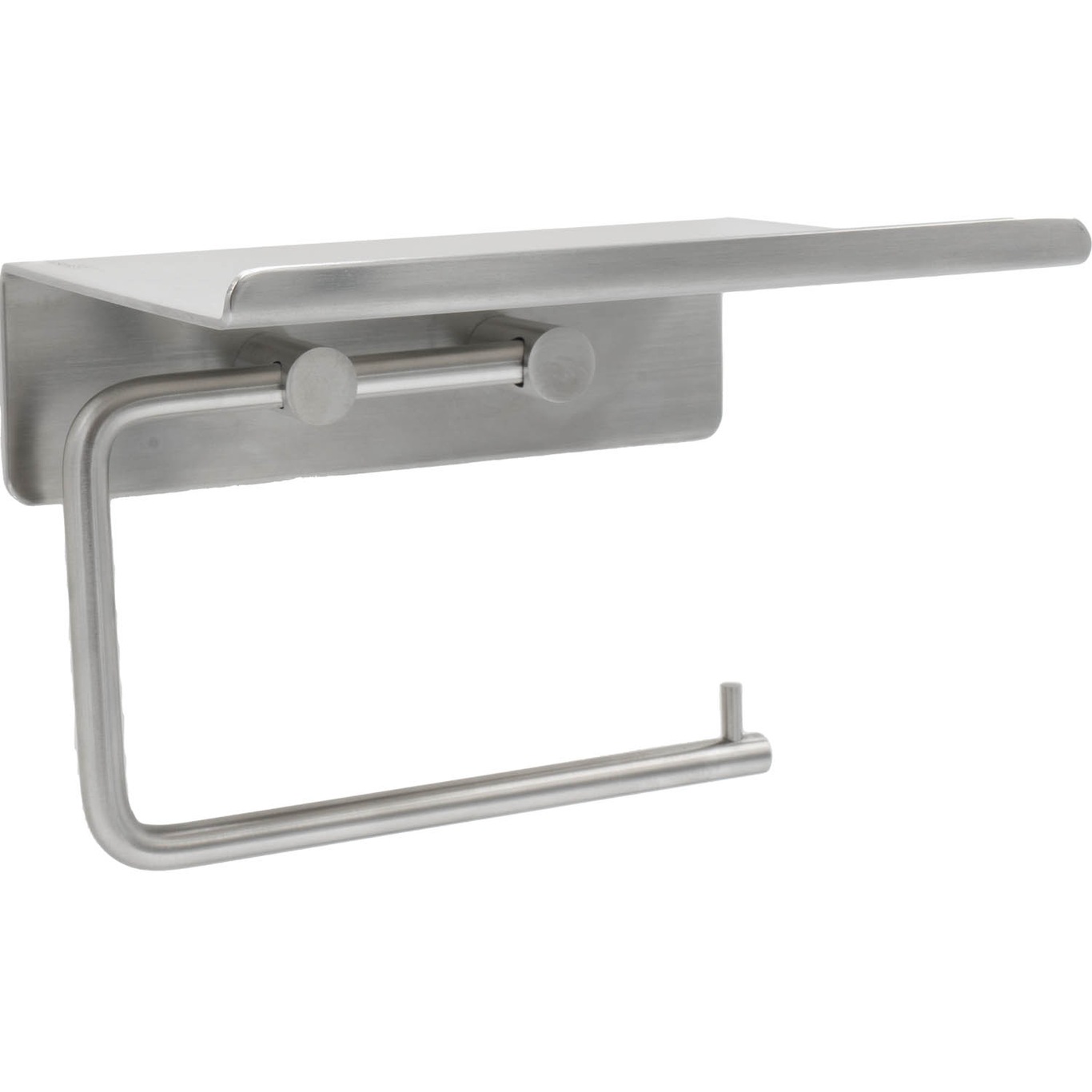 Base Toilet Paper Holder With Shelf, Stainless Steel