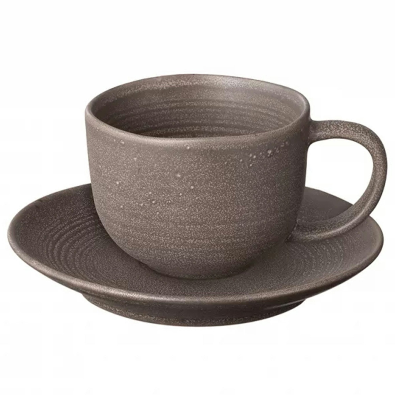 KUMI Coffee Cup With Saucer 2-pack, Espresso