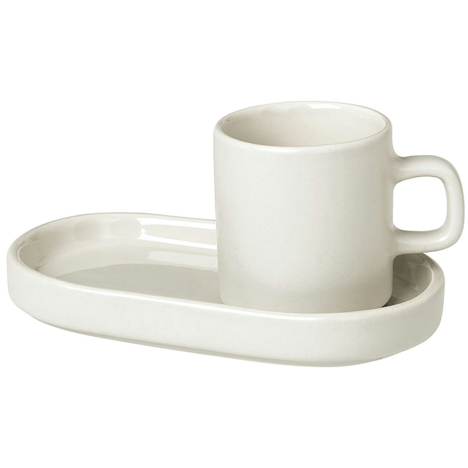 Nambe Skye Collection Espresso Cups with Saucer, Set of 4 Espresso