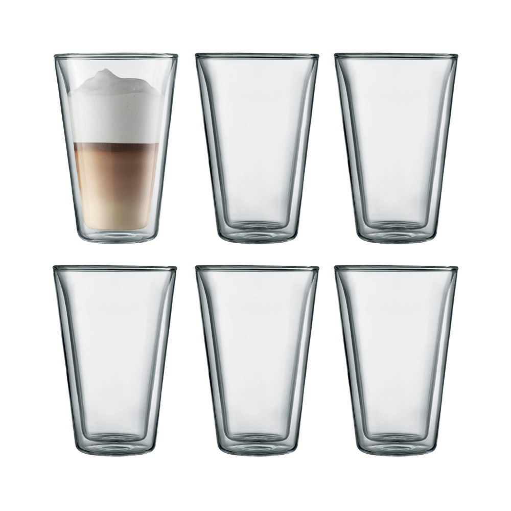 Bodum Bistro Coffee Mug, 6 Count (Pack of 1) Clear