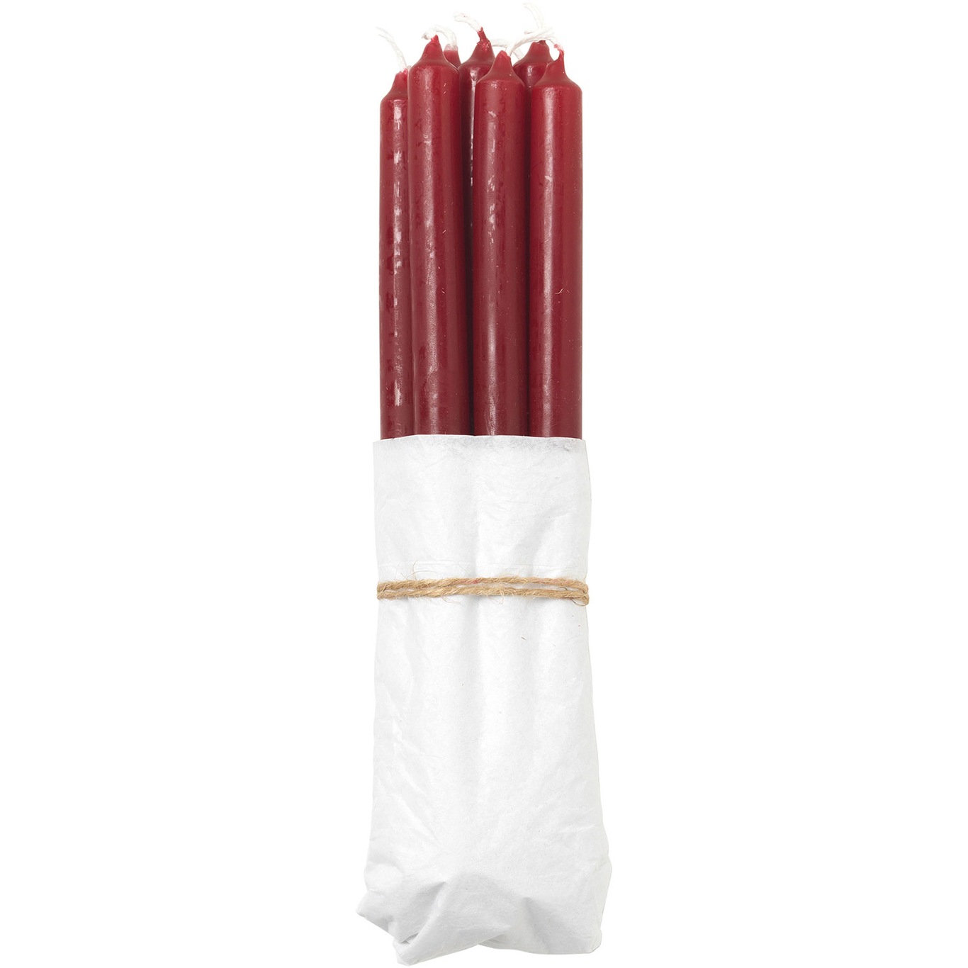 Candle 19,4 cm 8-pack, Burgundy