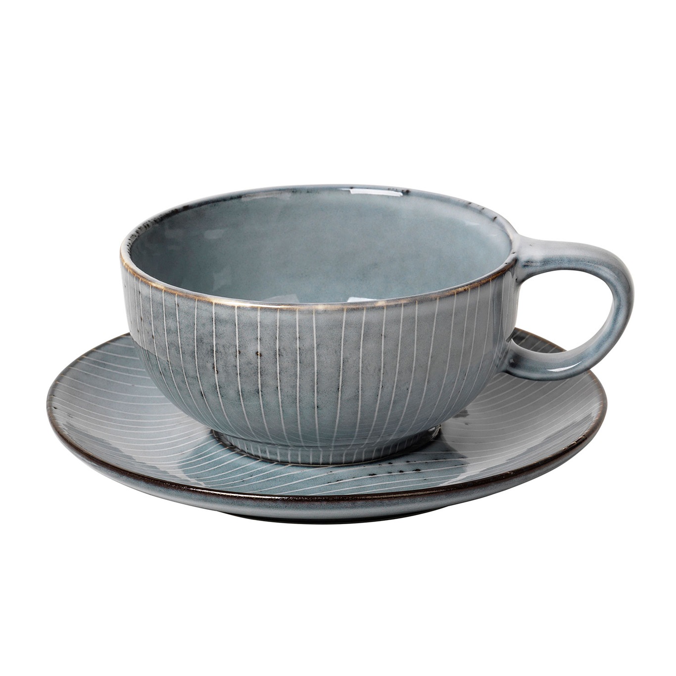 Nordic Sea Cup With Saucer, Grey
