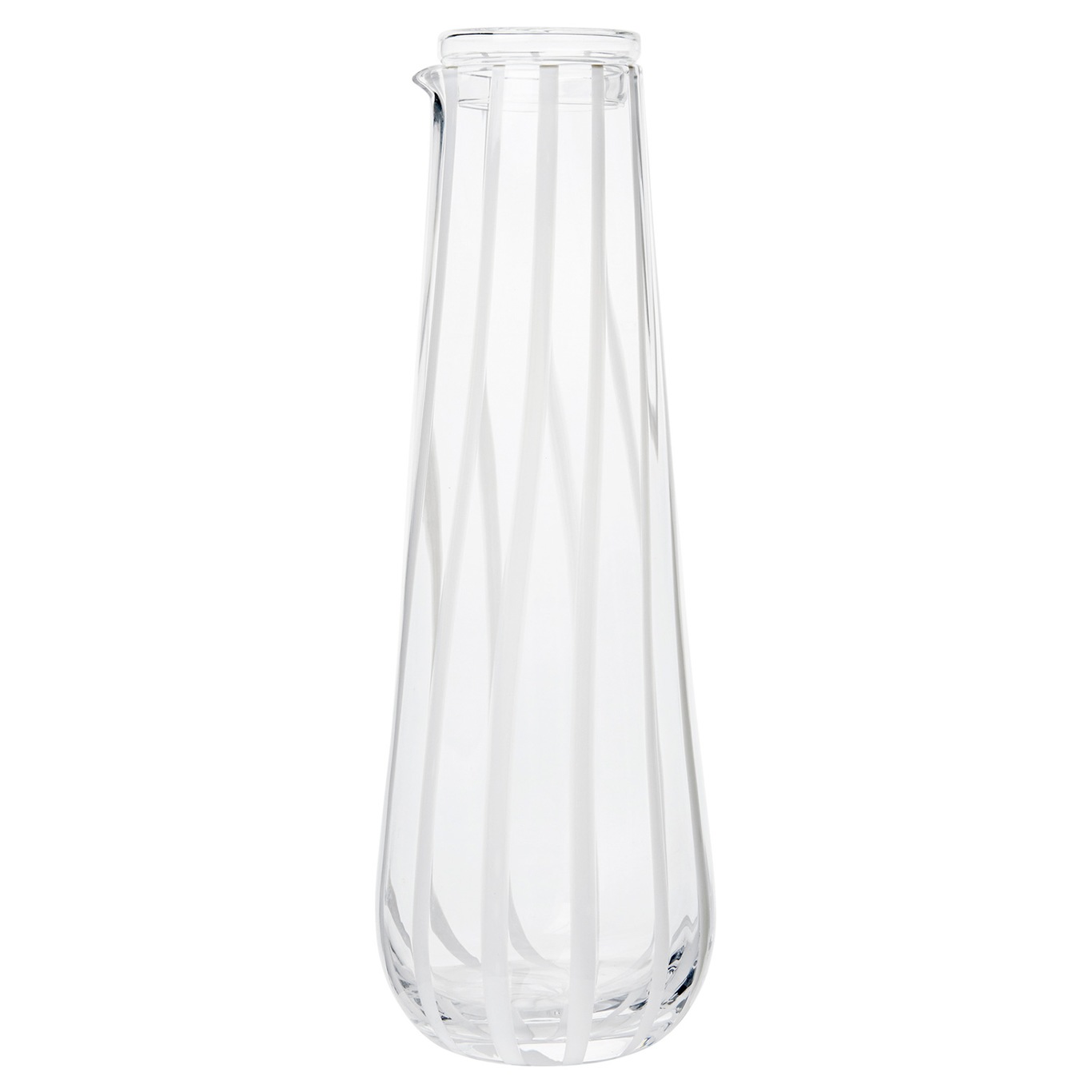 Striped Carafe With Lid, 80 cl