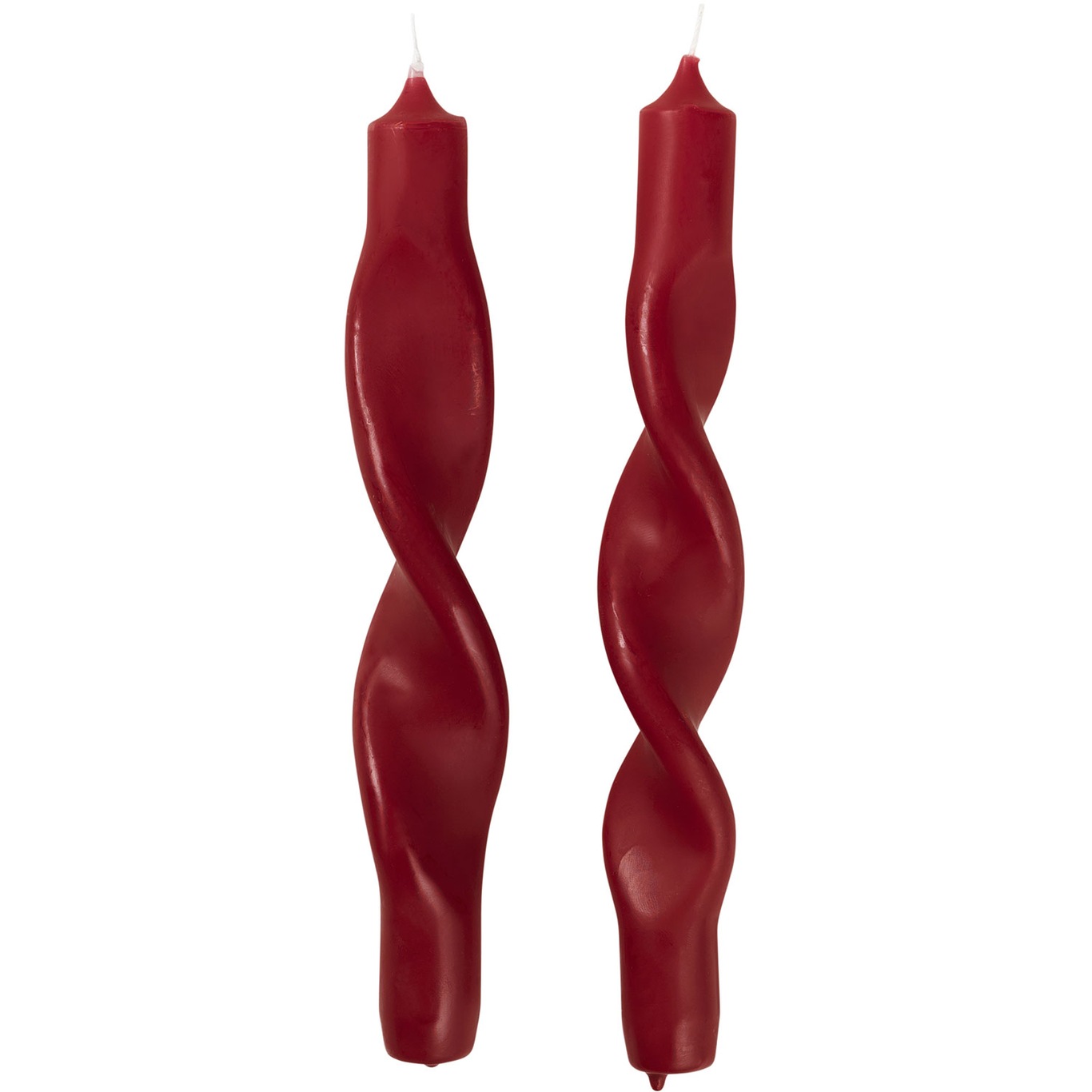 Twist Candle 23 cm 2-pack, Truely Red