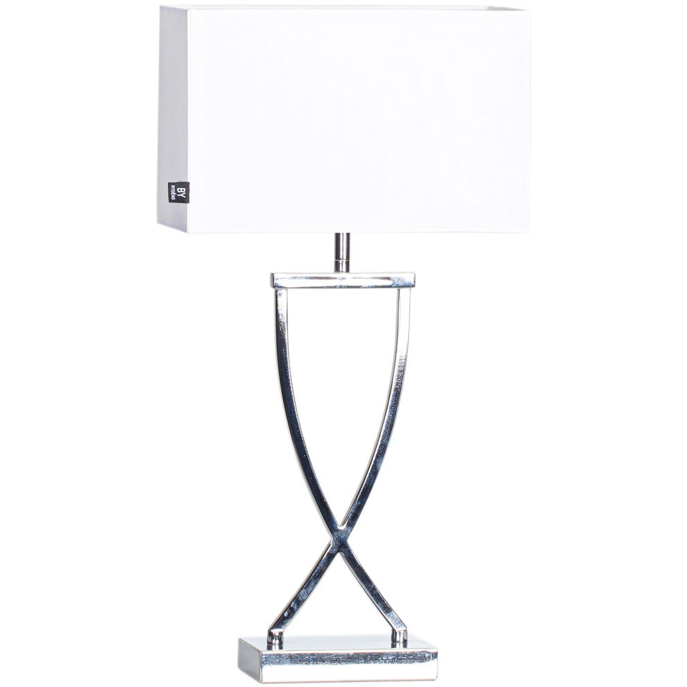 Omega Table Lamp 52 cm, Chrome / White