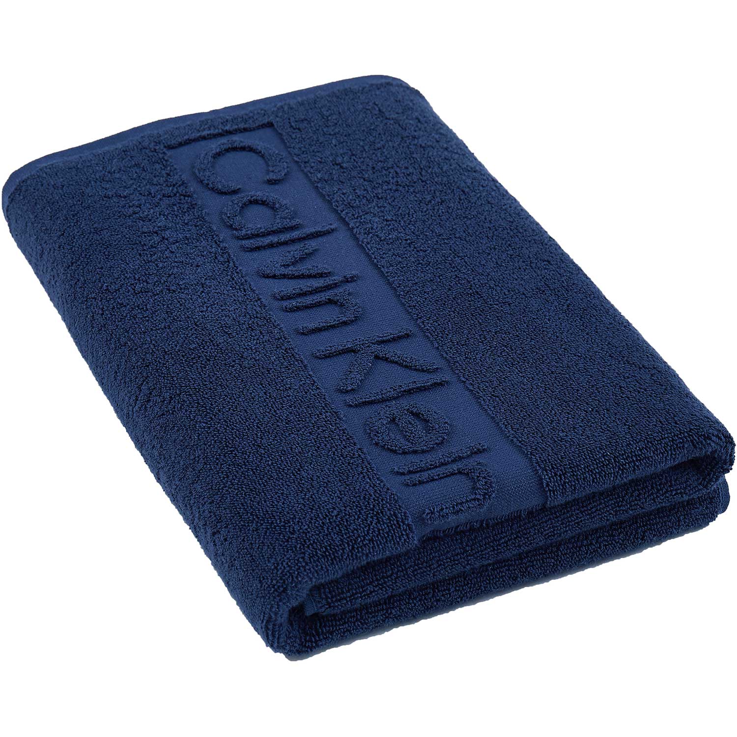 Mount Vesuvius Towing pillow Sculpted Logo Hand Towel Dark Denim - Calvin Klein Home @ RoyalDesign