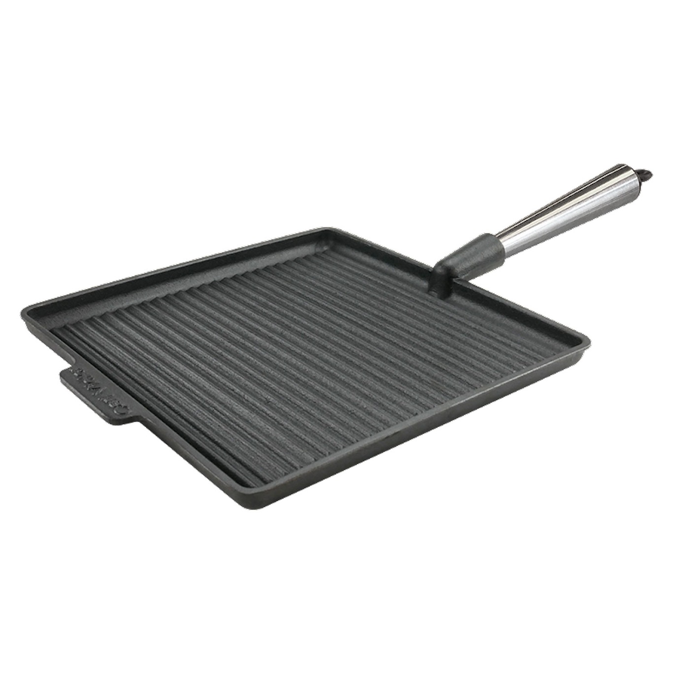Carl Victor Squared Grill Pan 28x28 cm with Steel Handle - Grill Pans Cast Iron Black - CVG283S