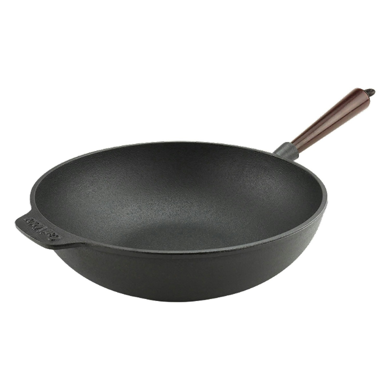 Wok Pan 30 cm With Wooden Handle