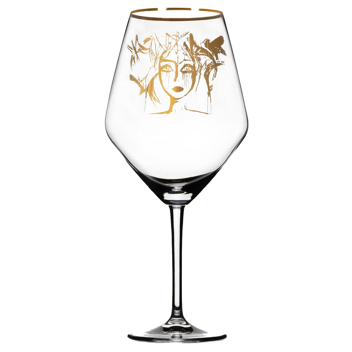 Slice Of Life Red Wine Glass, Gold