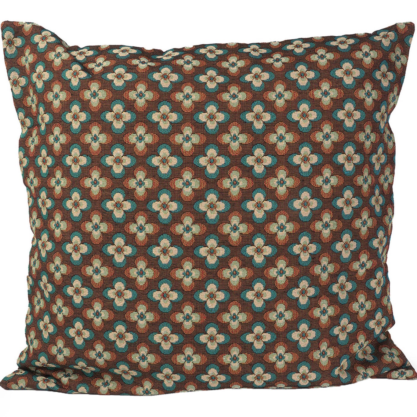 Clover Cushion Cover 50x50 cm, Brown