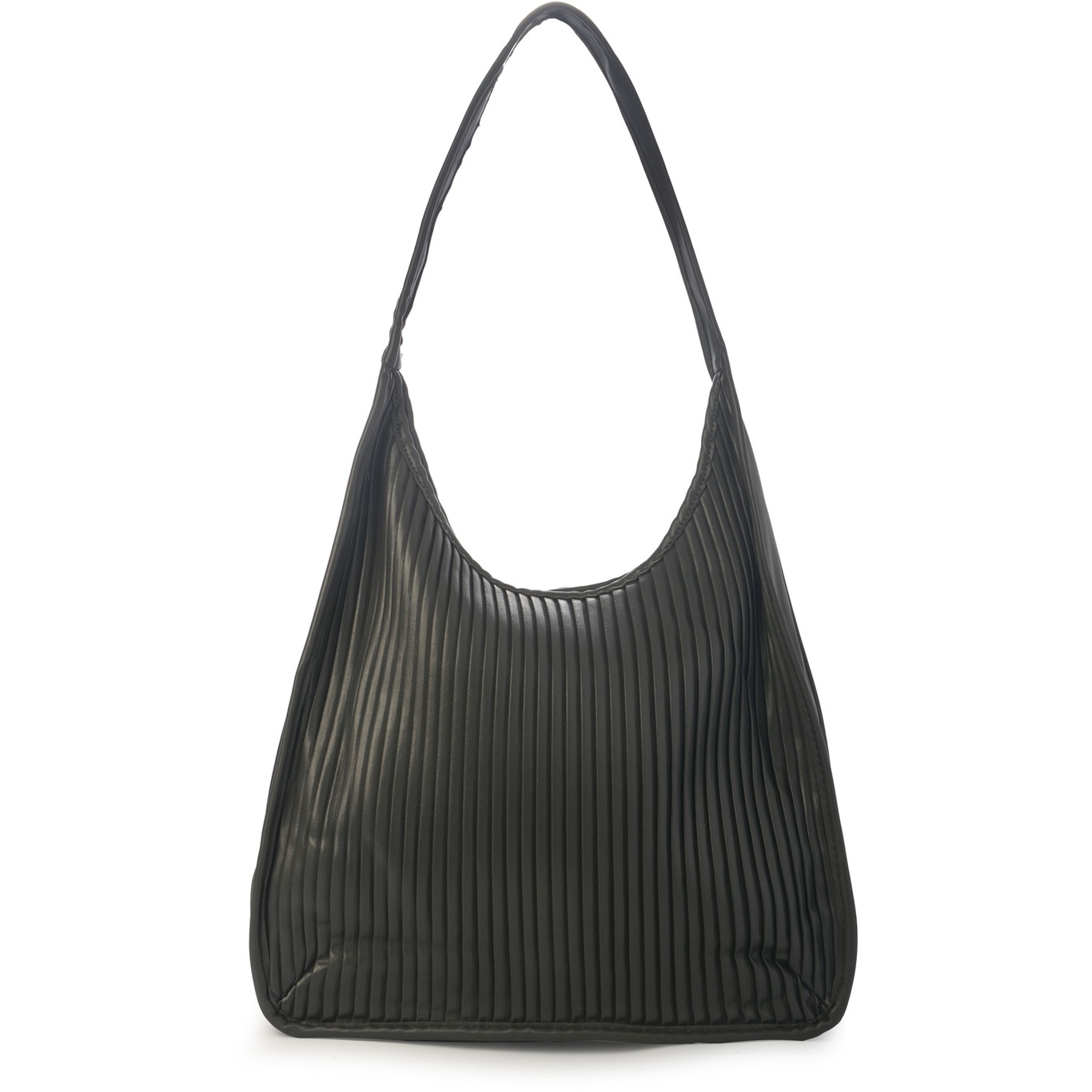 Pleated Shopper Bag, Grey
