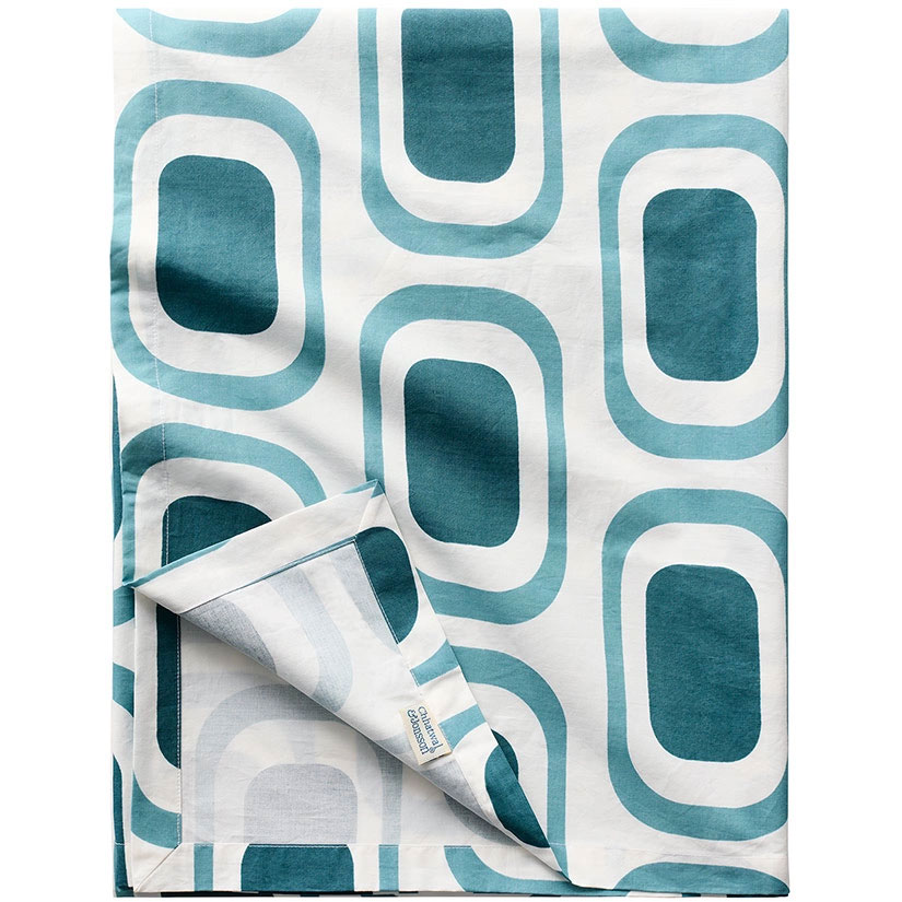 Berar Tablecloth Sky Blue / Palace Blue, 150x250 cm