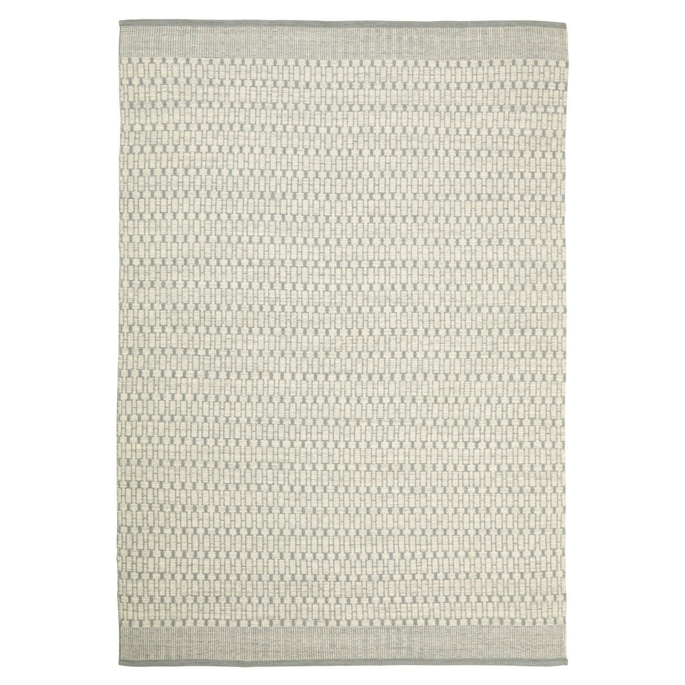 Dhurry Wool Mahi Rug 200x300 cm, Off White/Light Grey
