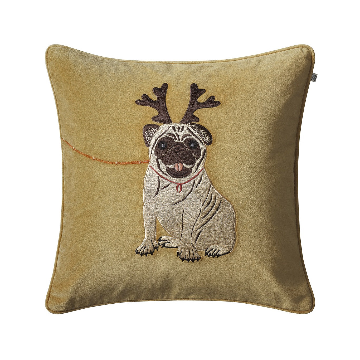 Holiday Dog Cushion Cover 50x50 cm, Masala Yellow
