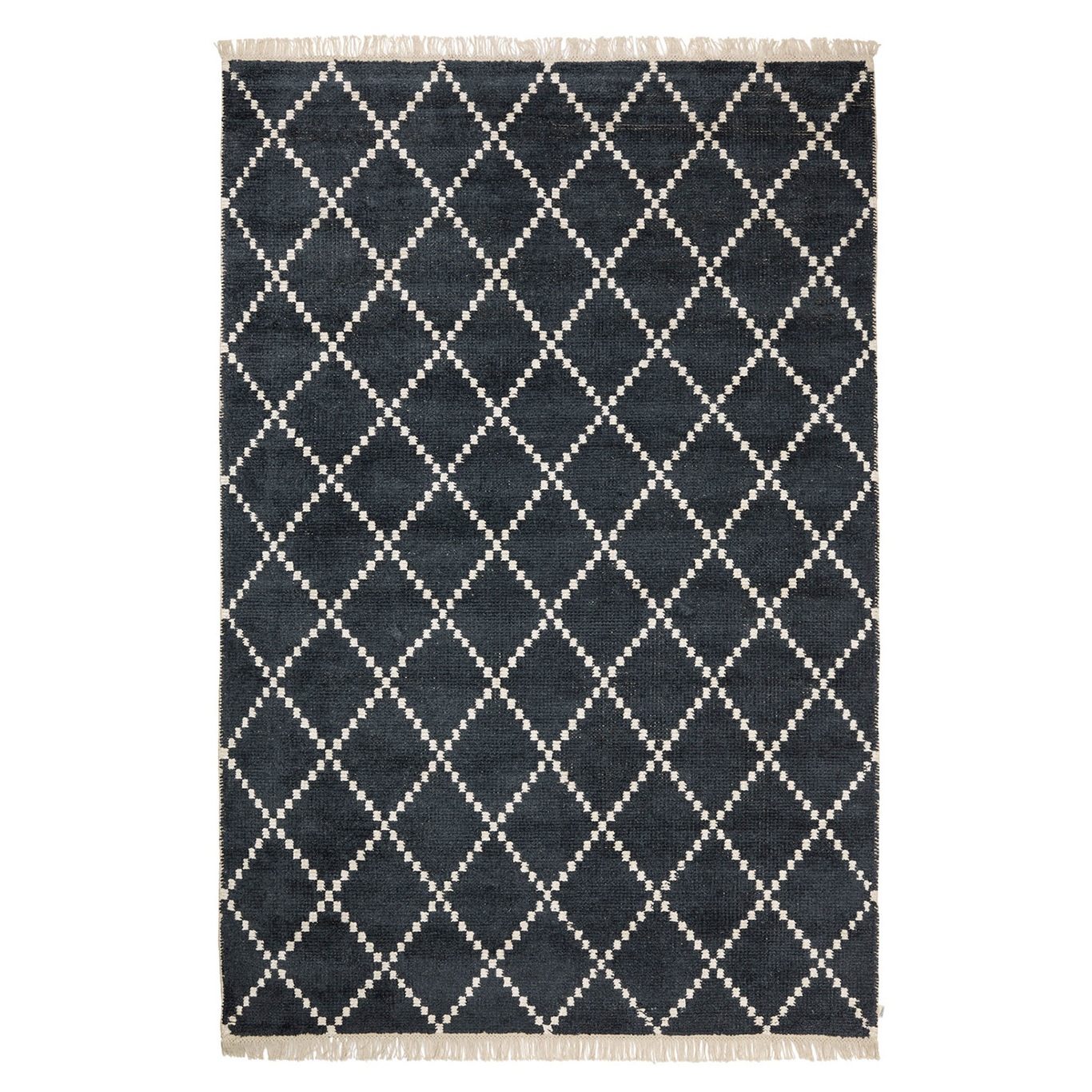Kochin Bambu Silke Carpet 230x320cm Black/Offwhite