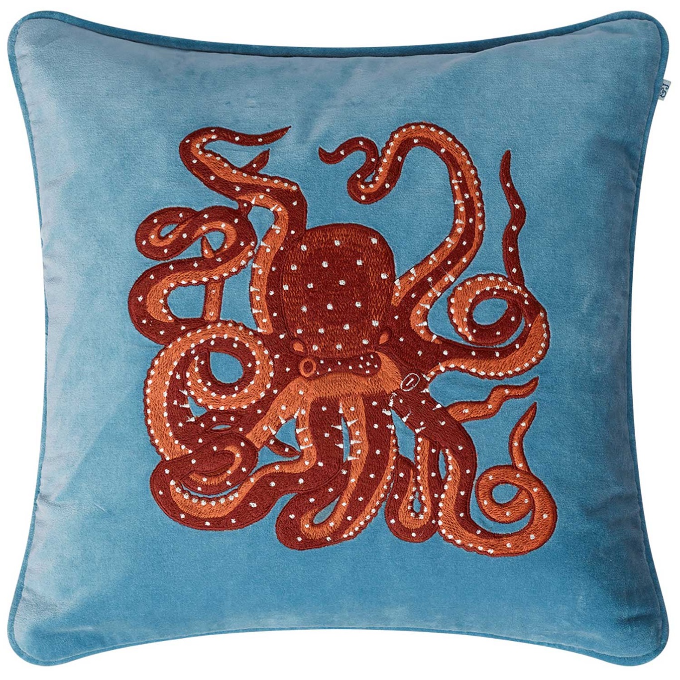 Octopus Cushion Cover 50x50 cm, Heaven Blue