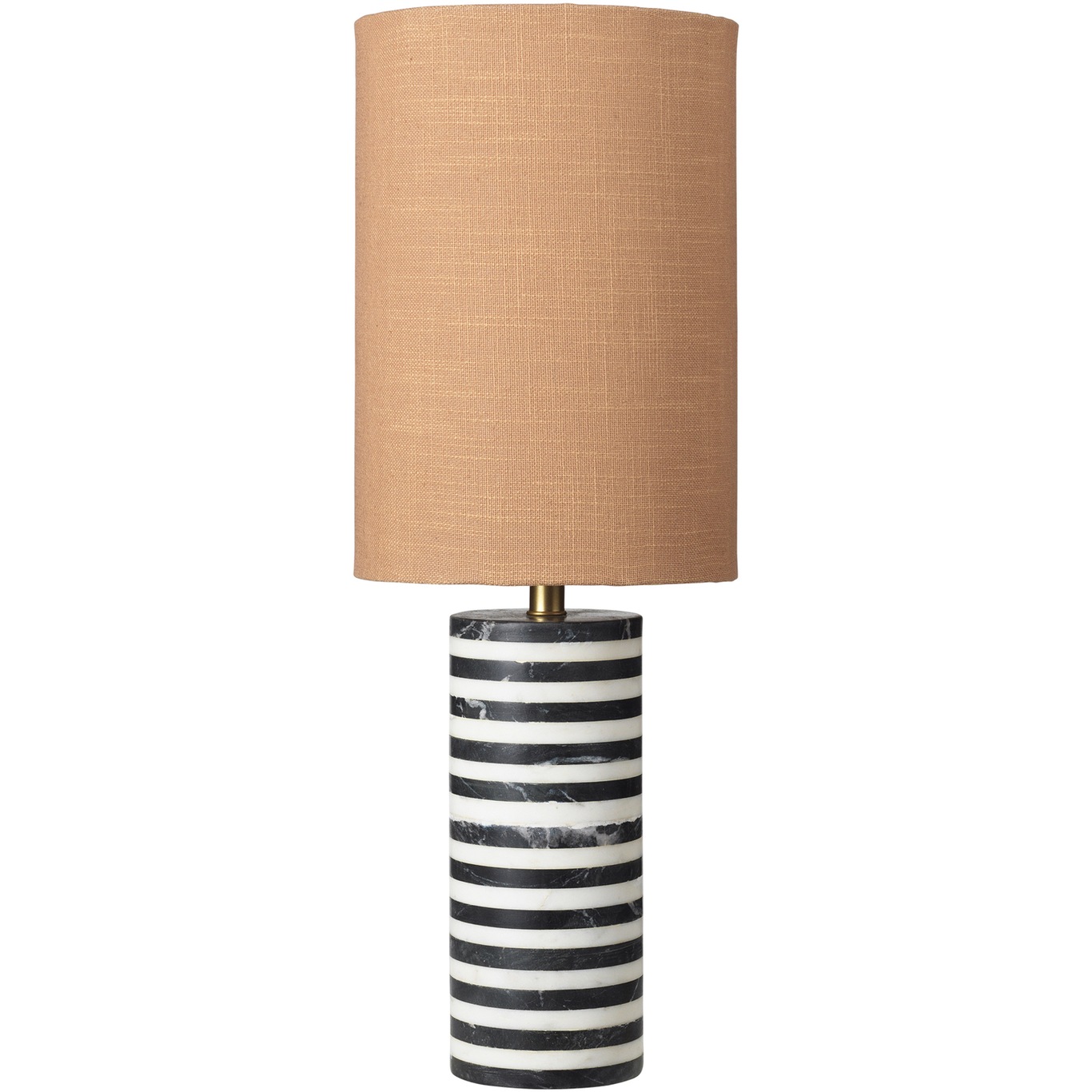 Cleo Stribed Table Lamp, Caramel