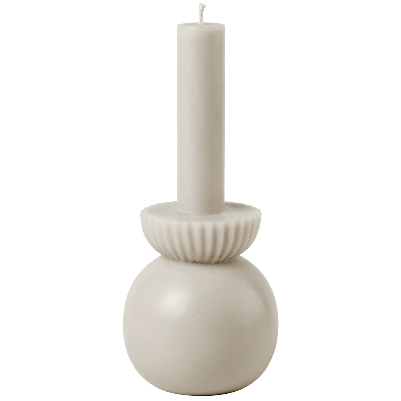 Candleholder Candle M, Light Stone Grey