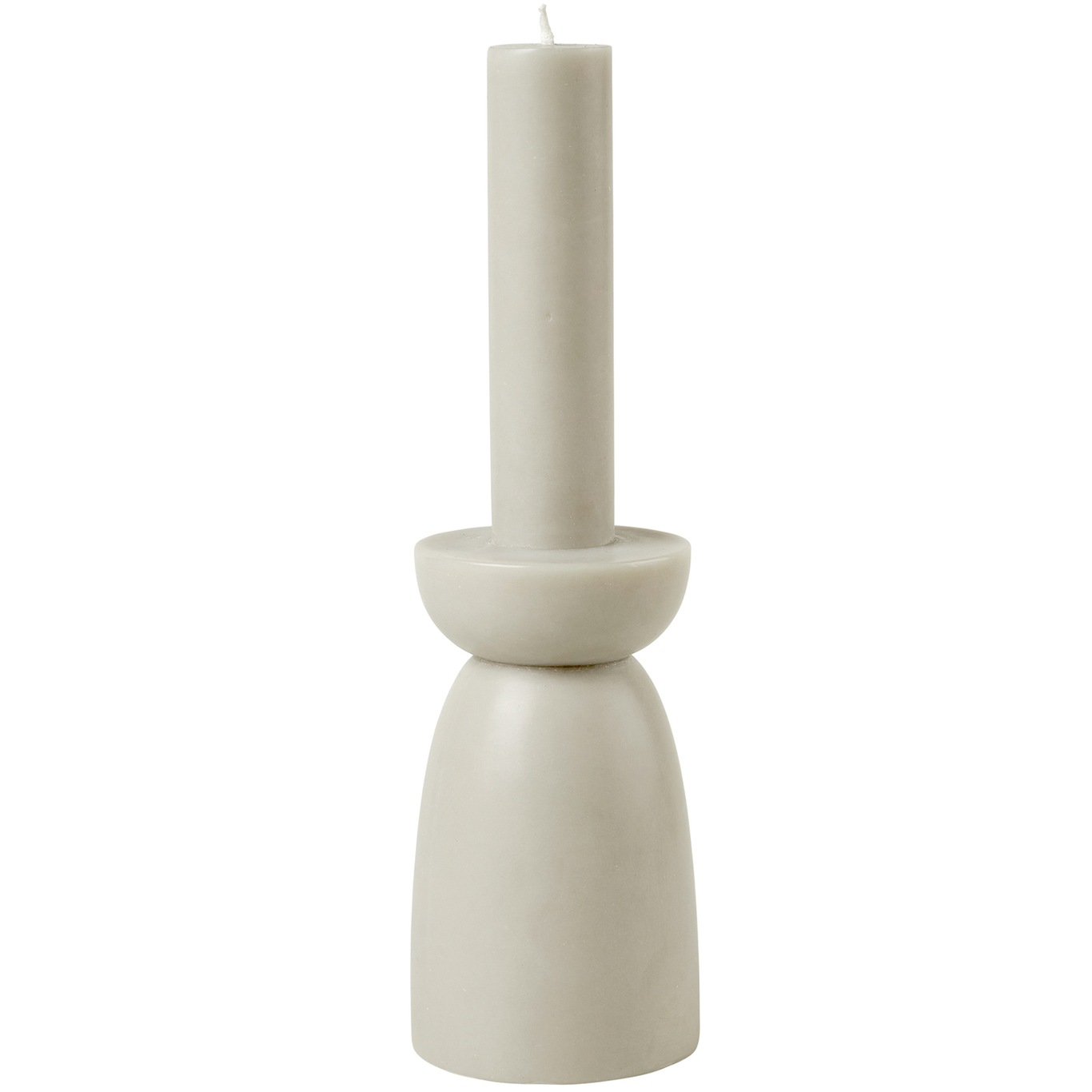 Candleholder Candle L, Light Stone Grey