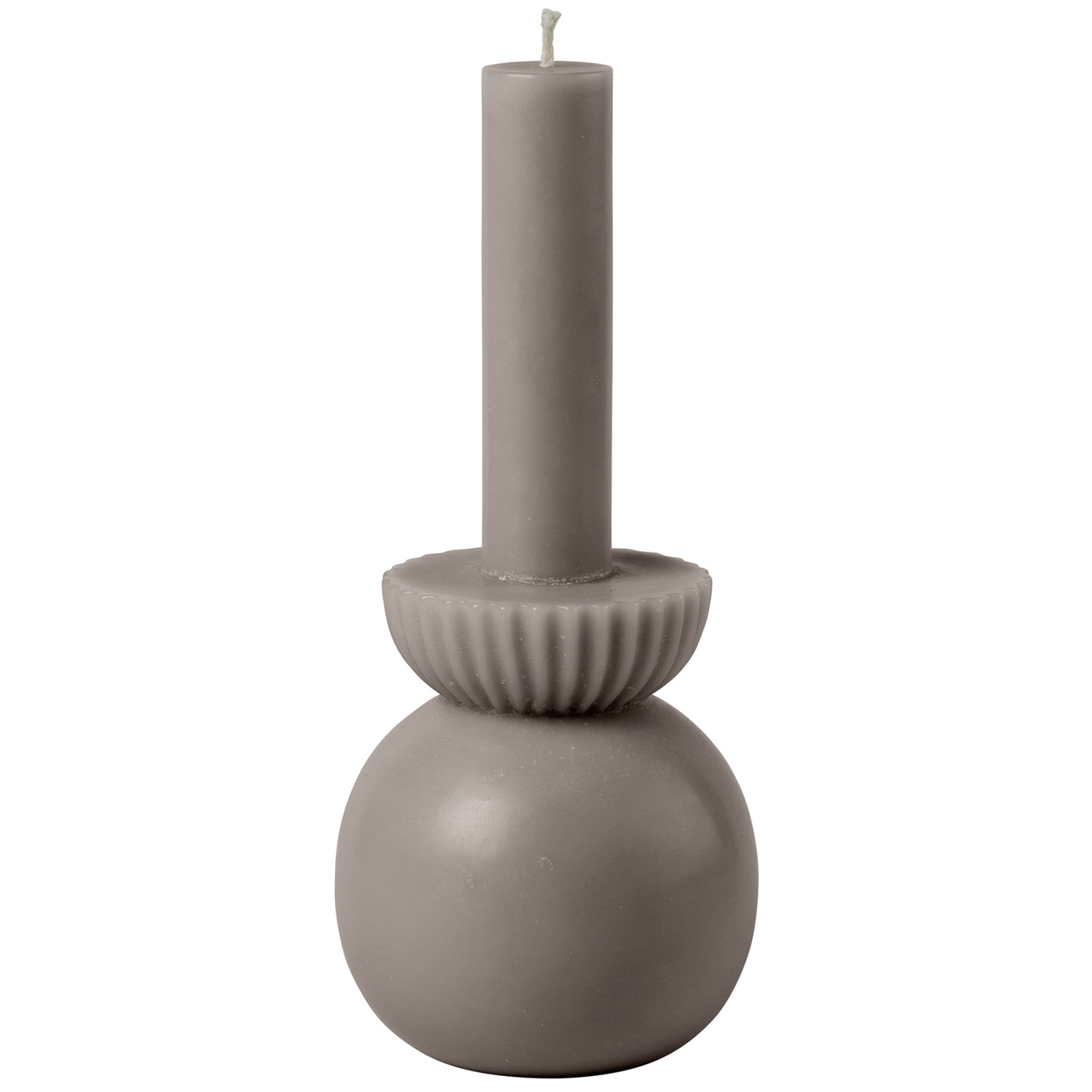 Candleholder Candle M, Dark Taupe