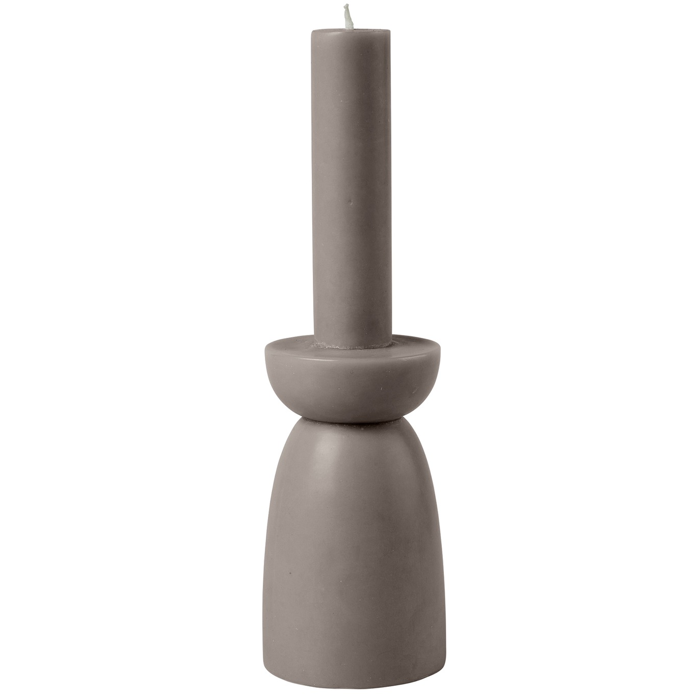 Candleholder Candle L, Dark Taupe