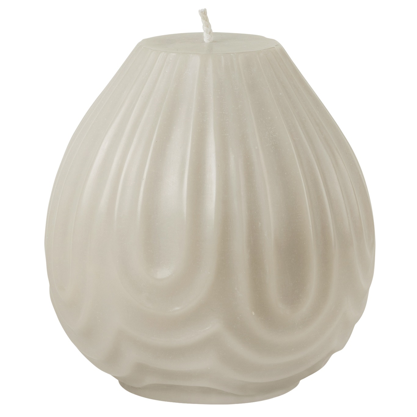 Embossed Art deco Candle, Light Stone