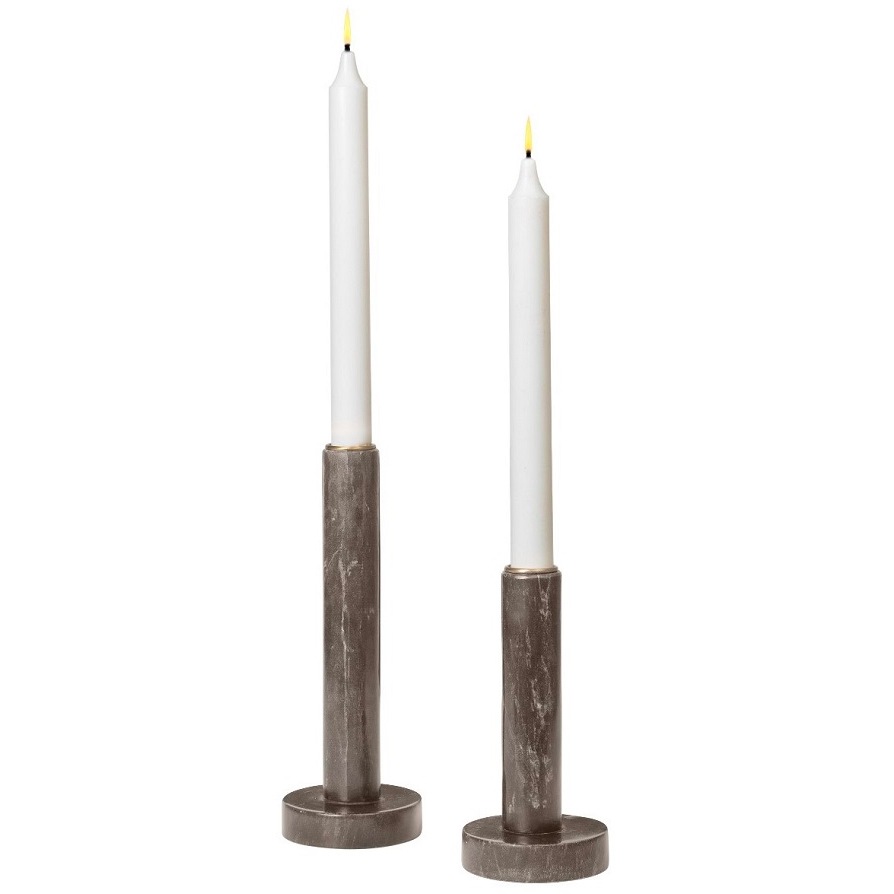 Dagny Candlesticks 2-pack, Toffee Brown