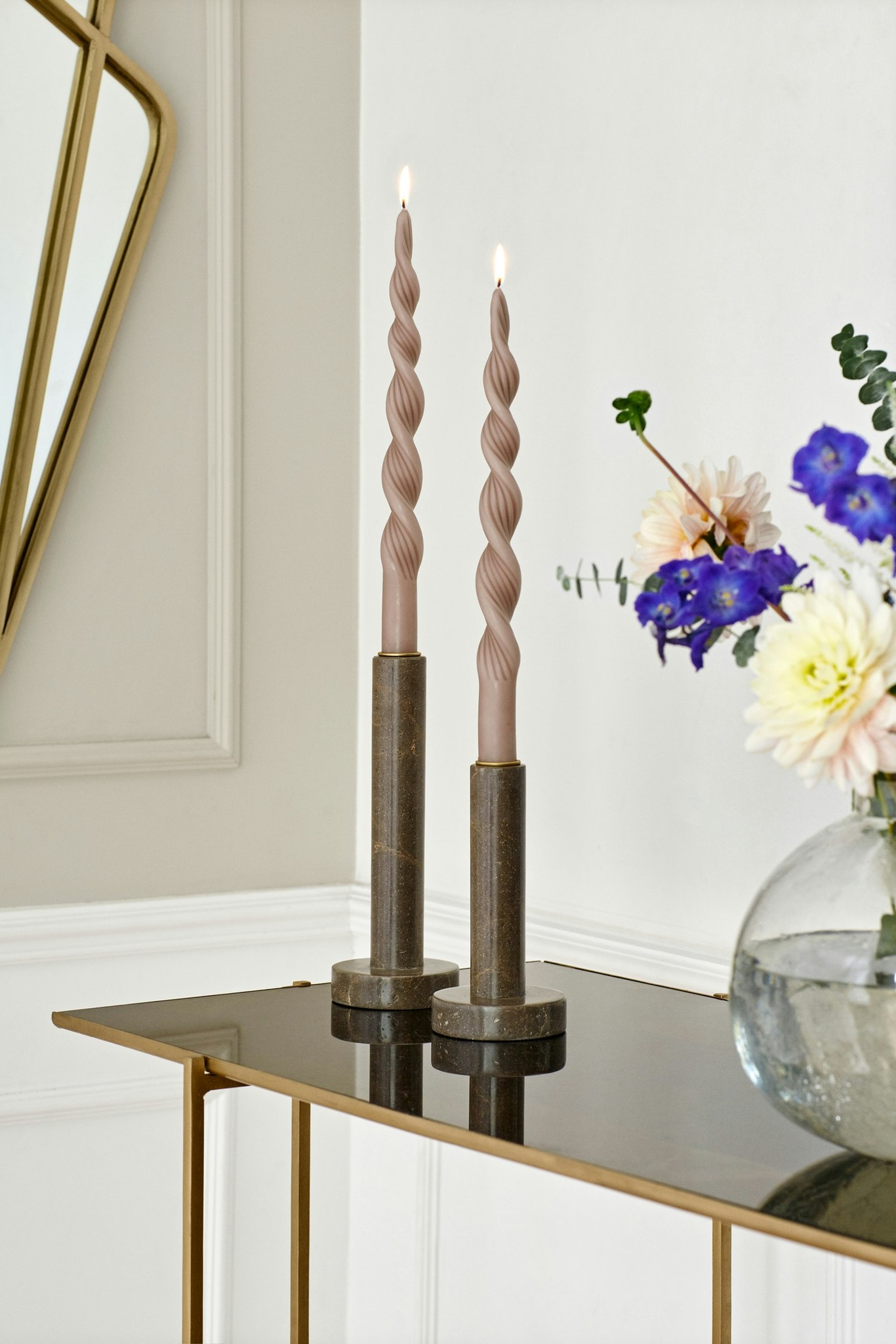 Dagny Candlesticks 2-pack, Toffee Brown - Cozy Living @ RoyalDesign