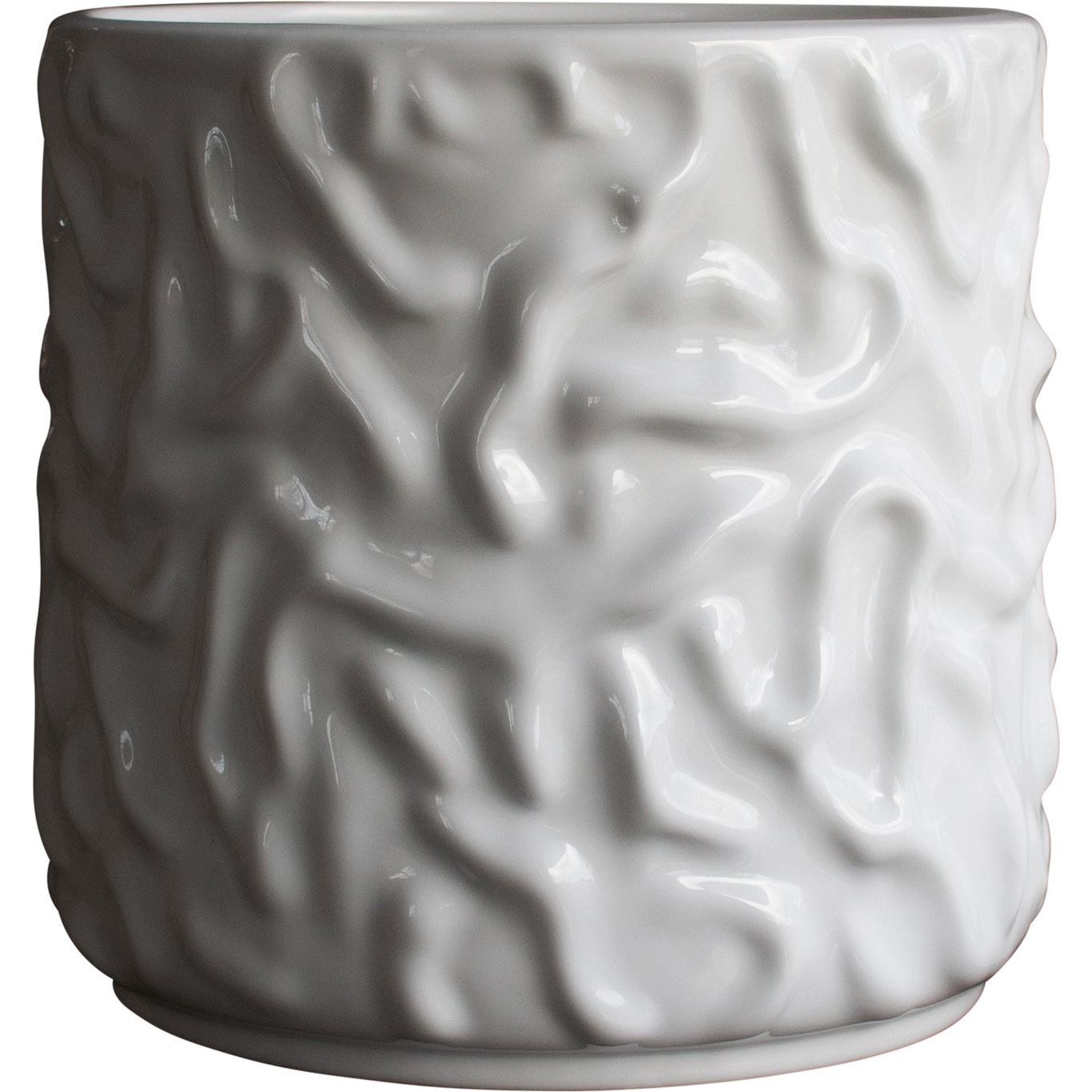 Swoon Pot Shiny White Ø23 cm, Shiny White