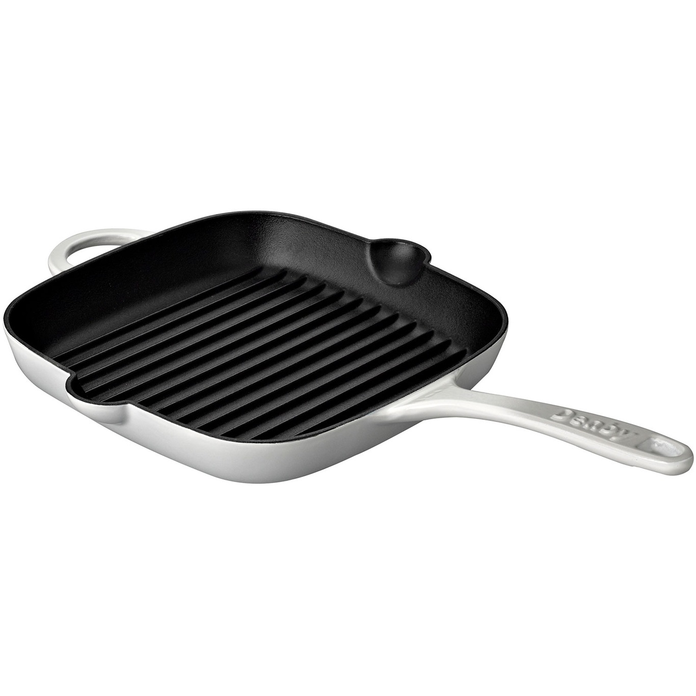 Natural Canvas Grill Pan 25 cm, White