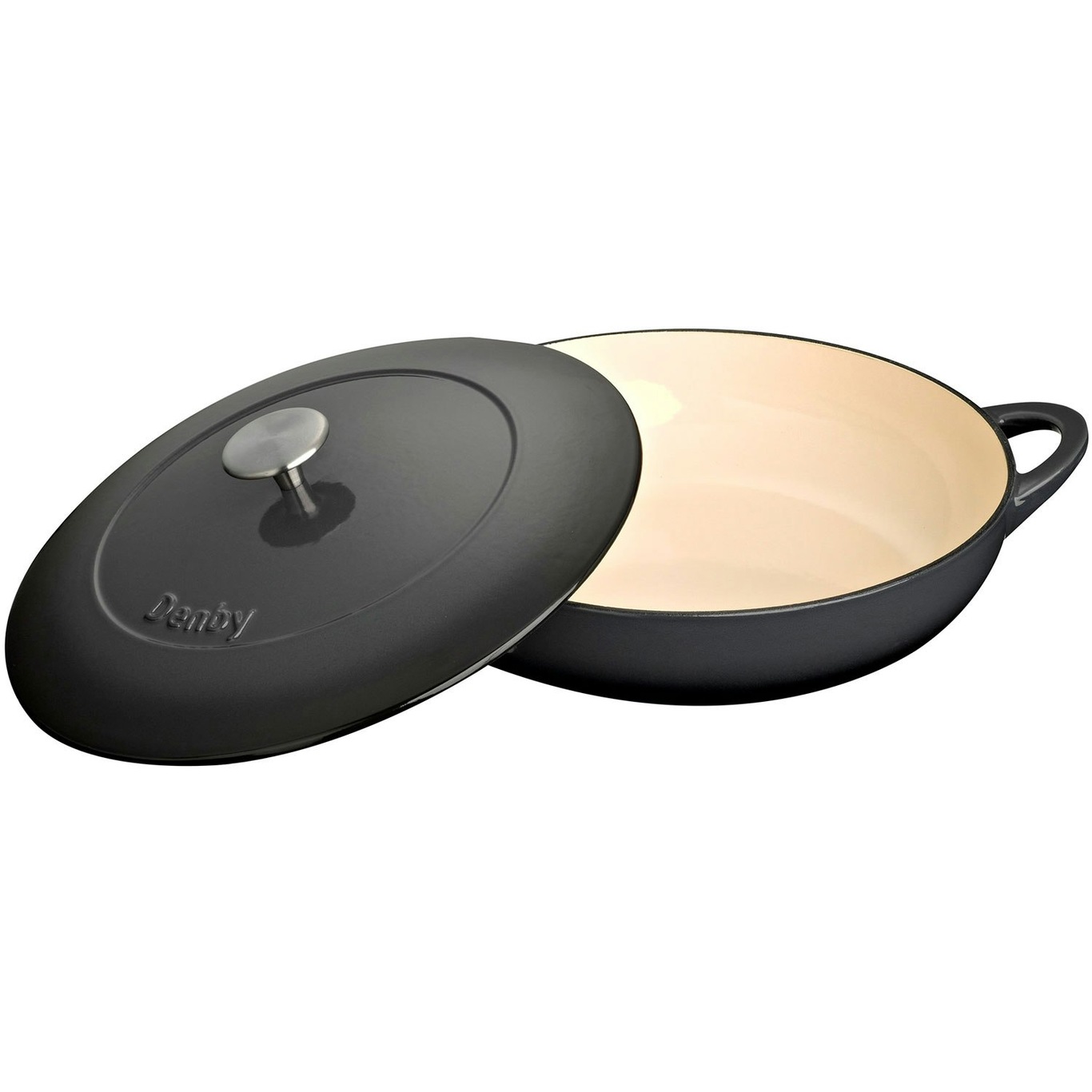 https://royaldesign.com/image/2/denby-cast-iron-30cm-shallow-casserole-7?w=800&quality=80