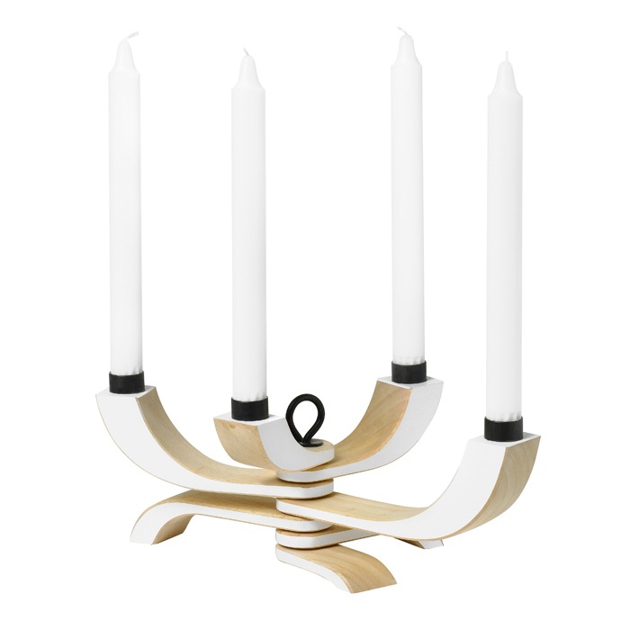 Nordic Light Candlestick 4 Arms, White