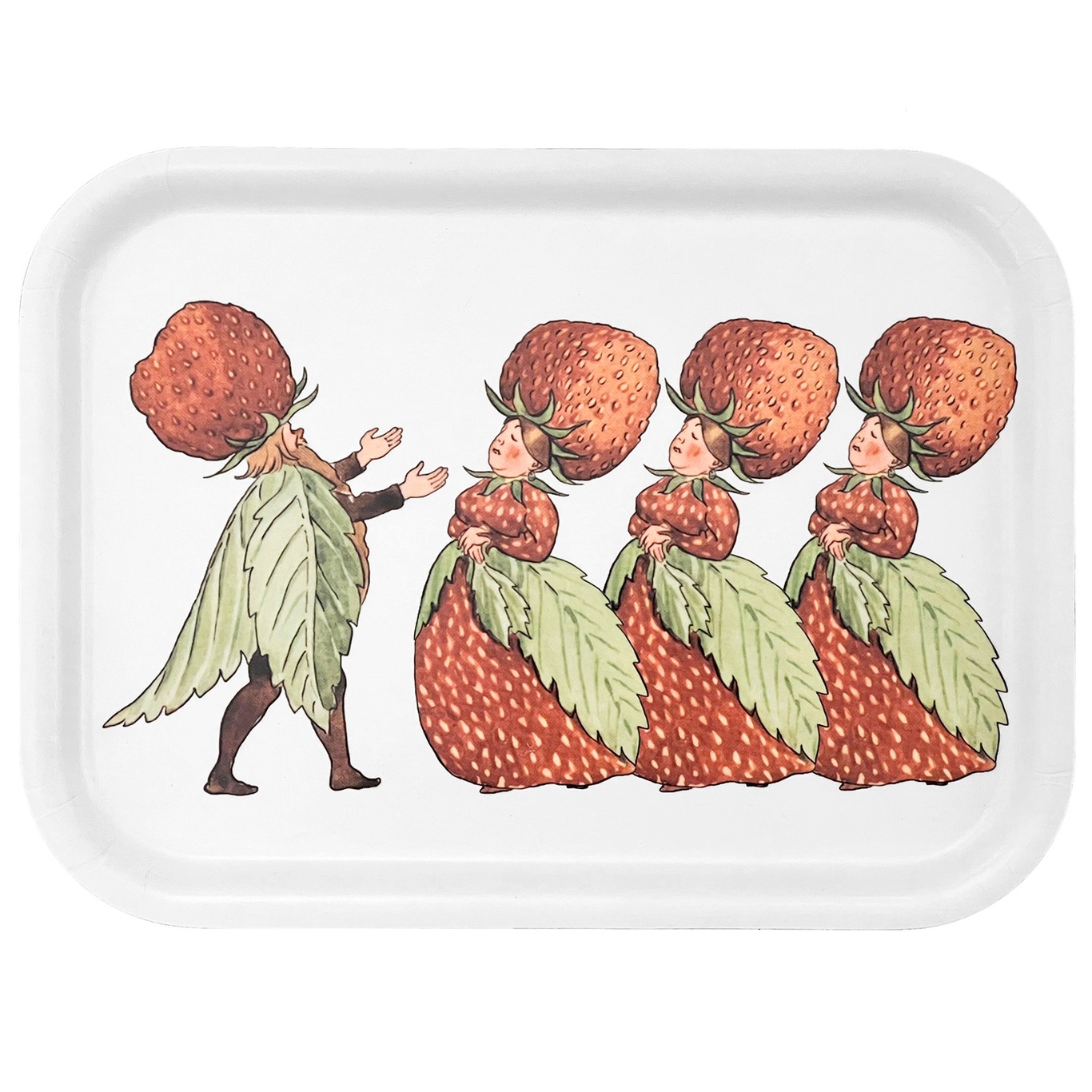 The Strawberry Family Tray, 20x27 cm