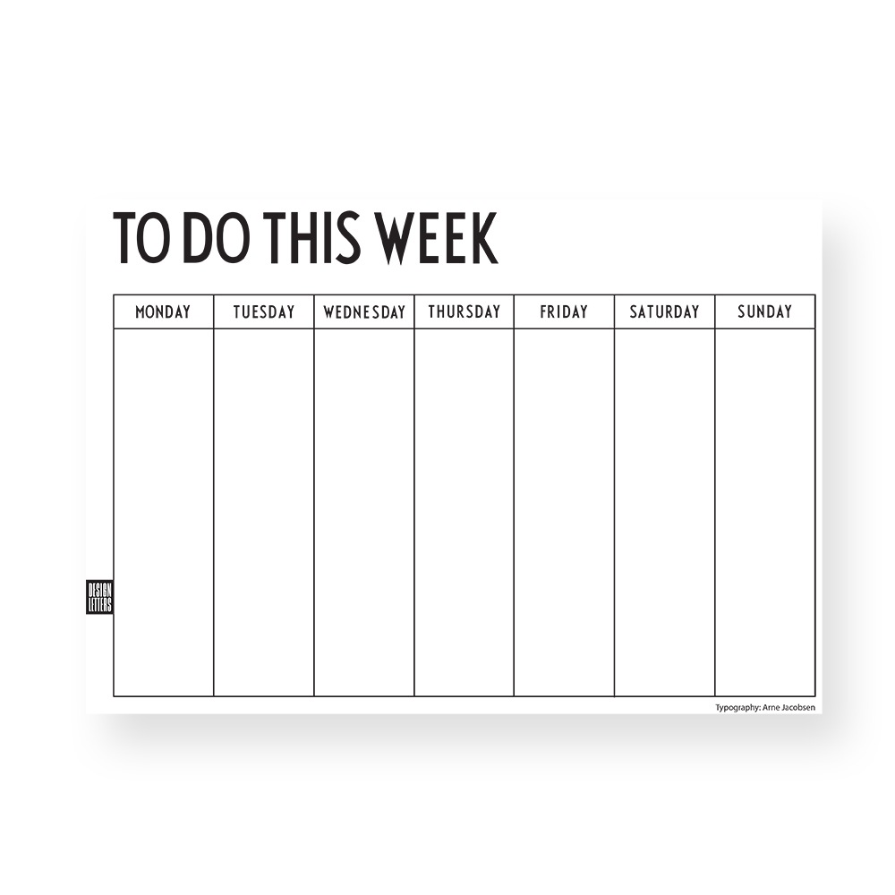 Weekly Planner, White - Design Letters @ RoyalDesign