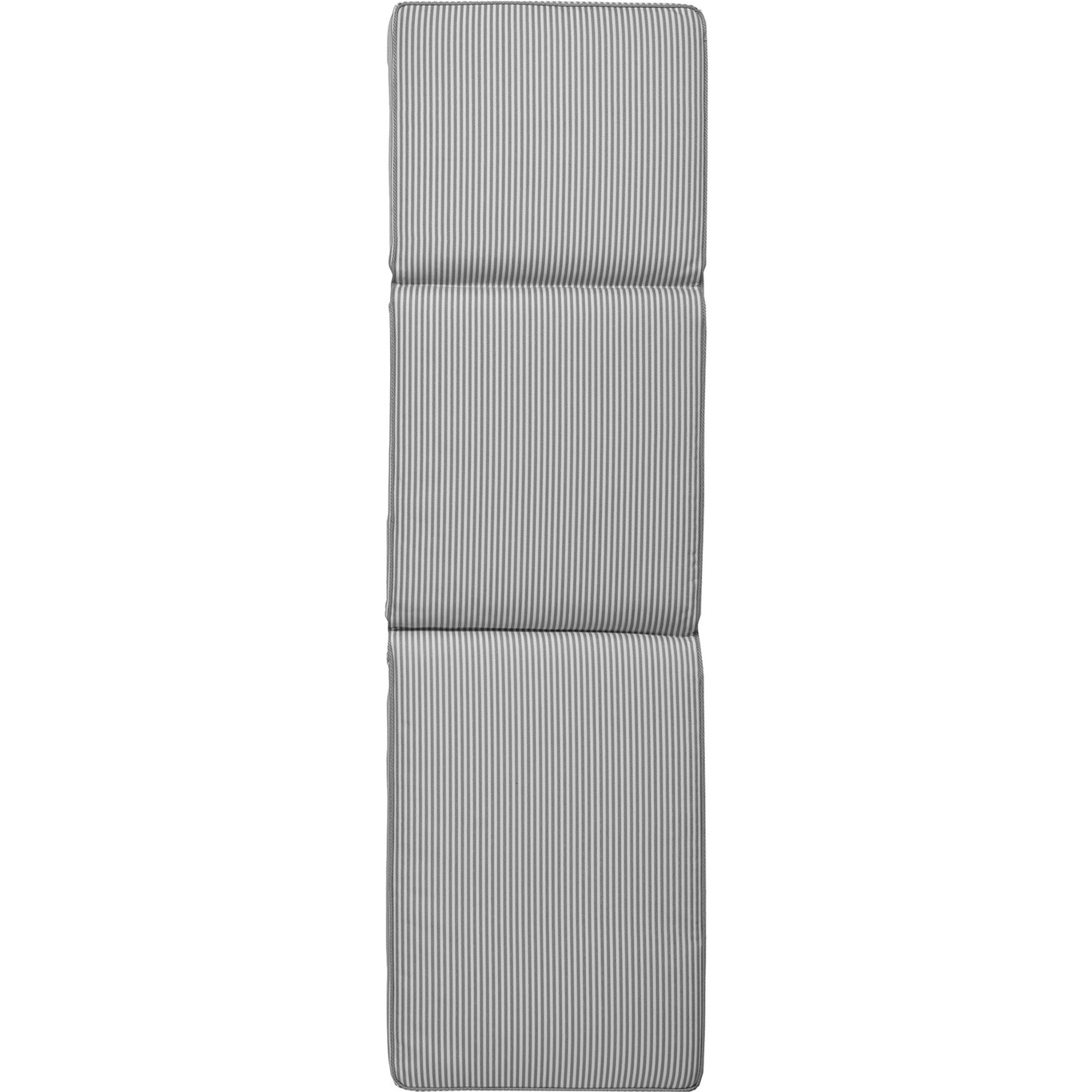 Narrow Stripe Sunbed Cushion 50x186 cm, Grey