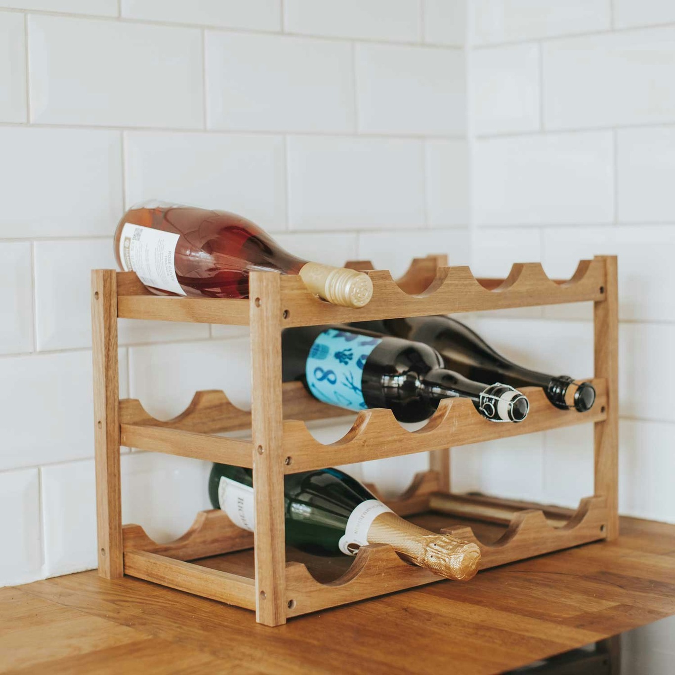 Stained Oak Floating Shelf With Wine Glass Rack Bar Area Shelf Hanging Wine  Glasses 