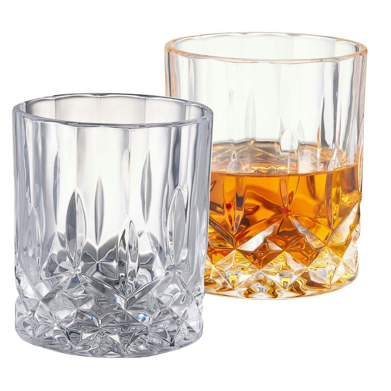 Peak Double Old Fashioned Whiskey Glass 34 cl, 4-Pack - Orrefors