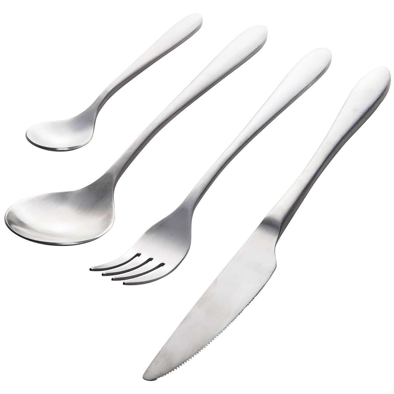 Ernst Cutlery 16 Pcs, Brushed Stainless Steel