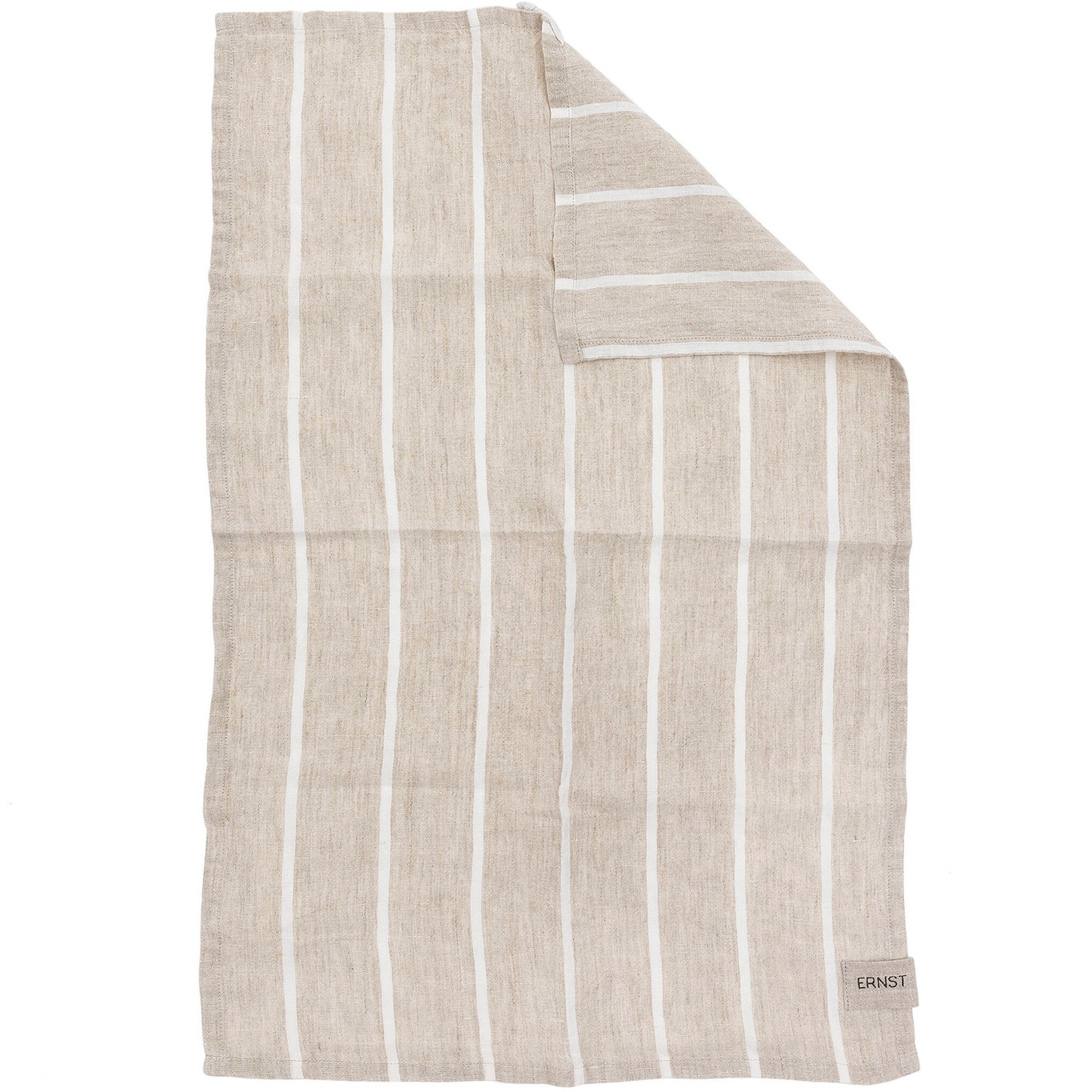 Kitchen Towel Striped 47x70 cm, Nature/White