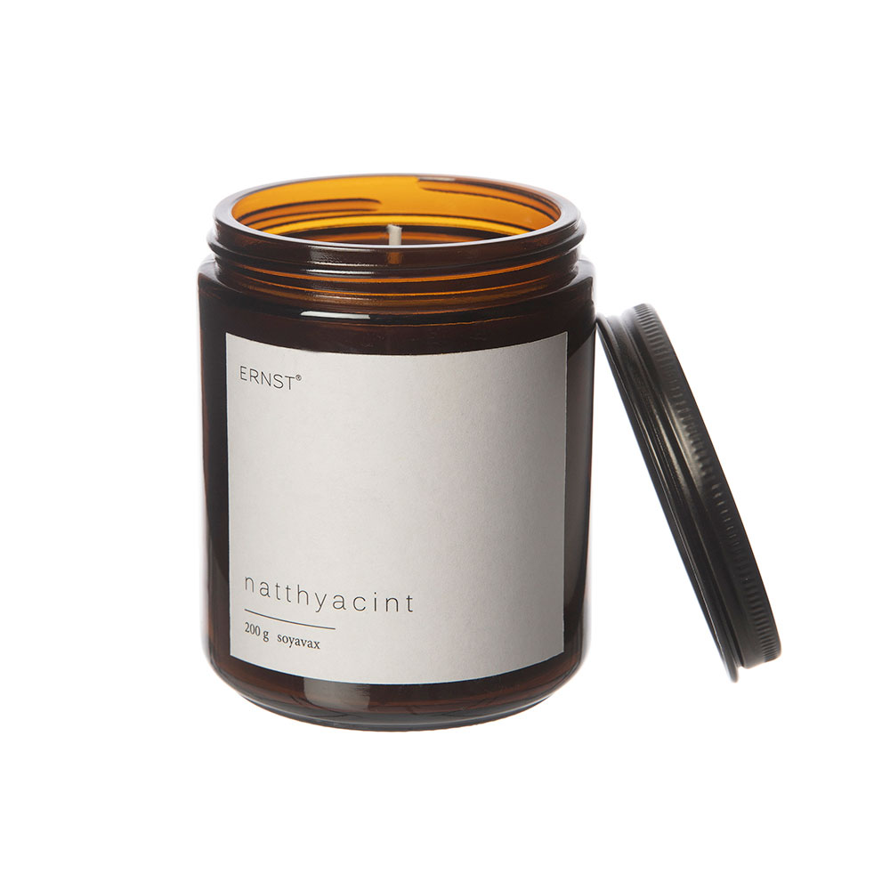 Night Hyacinth Scented Candle Brown Glass 340 g