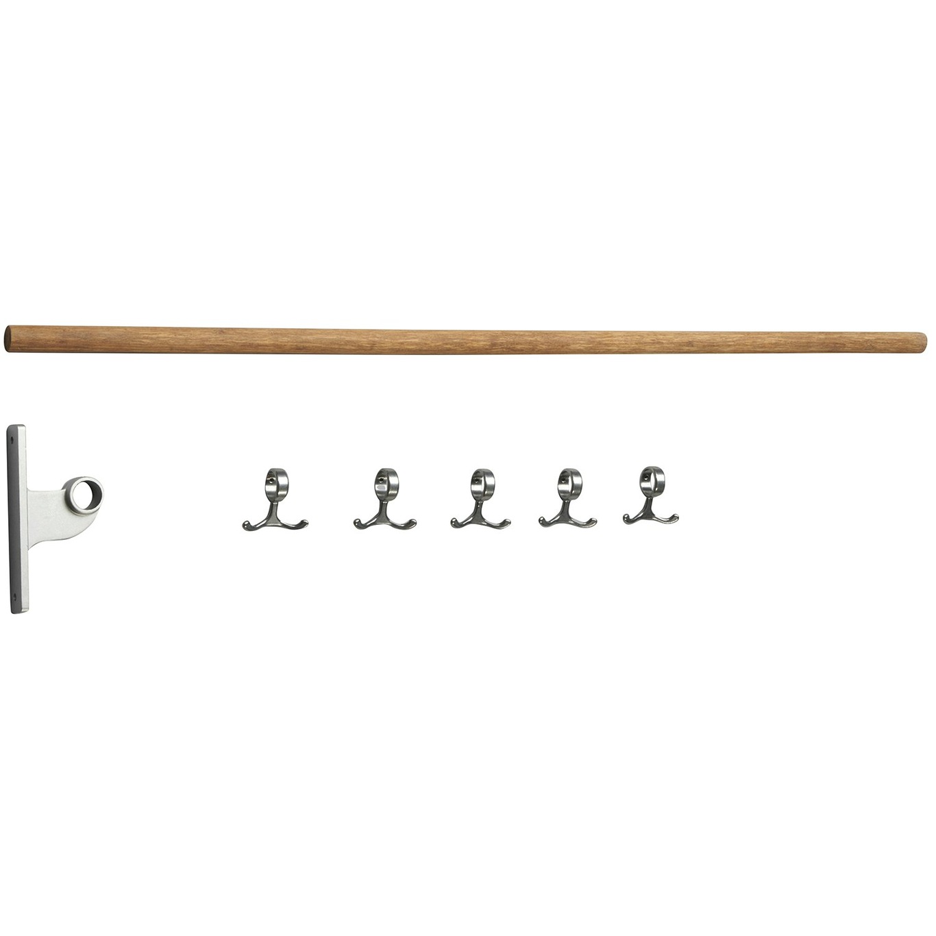 Essem Design Nostalgi Extension Part for Hook Strip / Bamboo - Hooks & Hangers Aluminium White - 57005 K