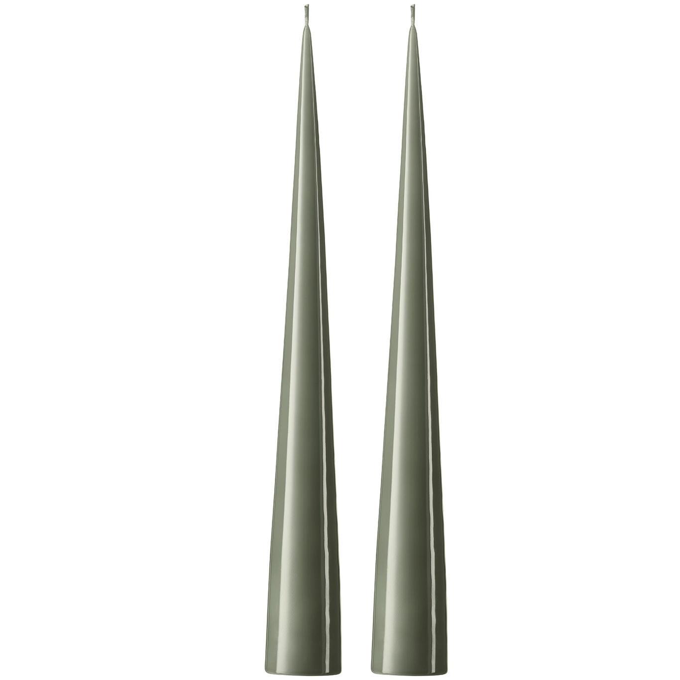 Candles 37 cm 2-pack, Green Soil