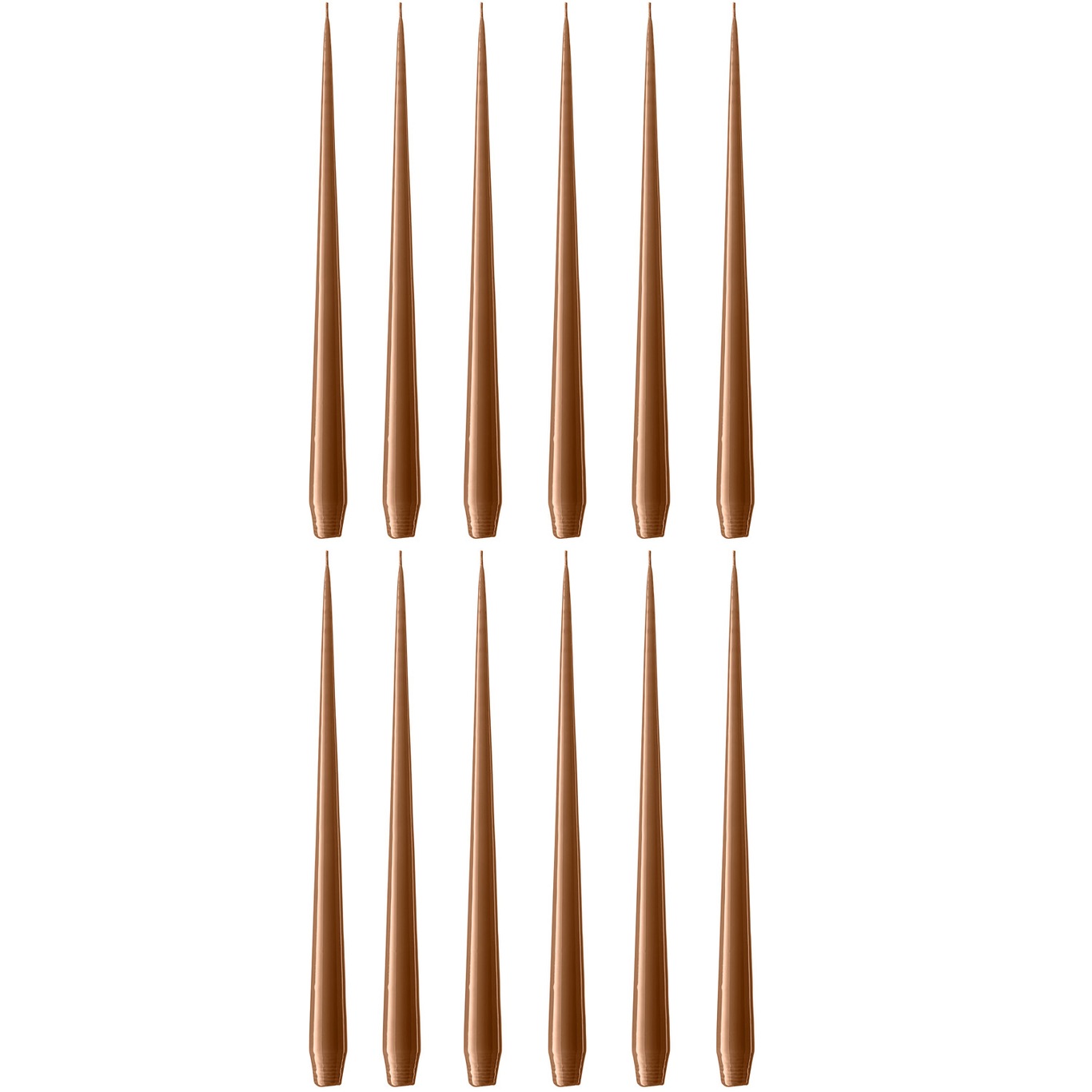 Taper Candles 32 cm 12-pack Raw Toffee, Lacquer