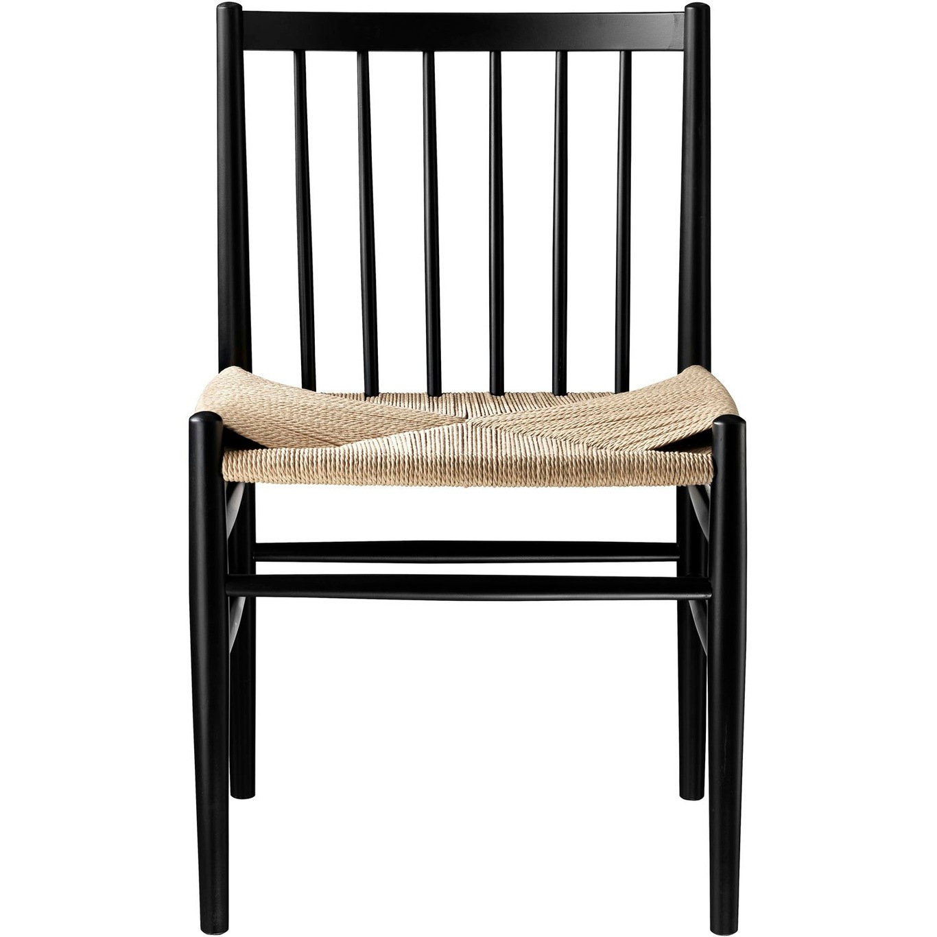 J80 Chair, Black / Seat Natural