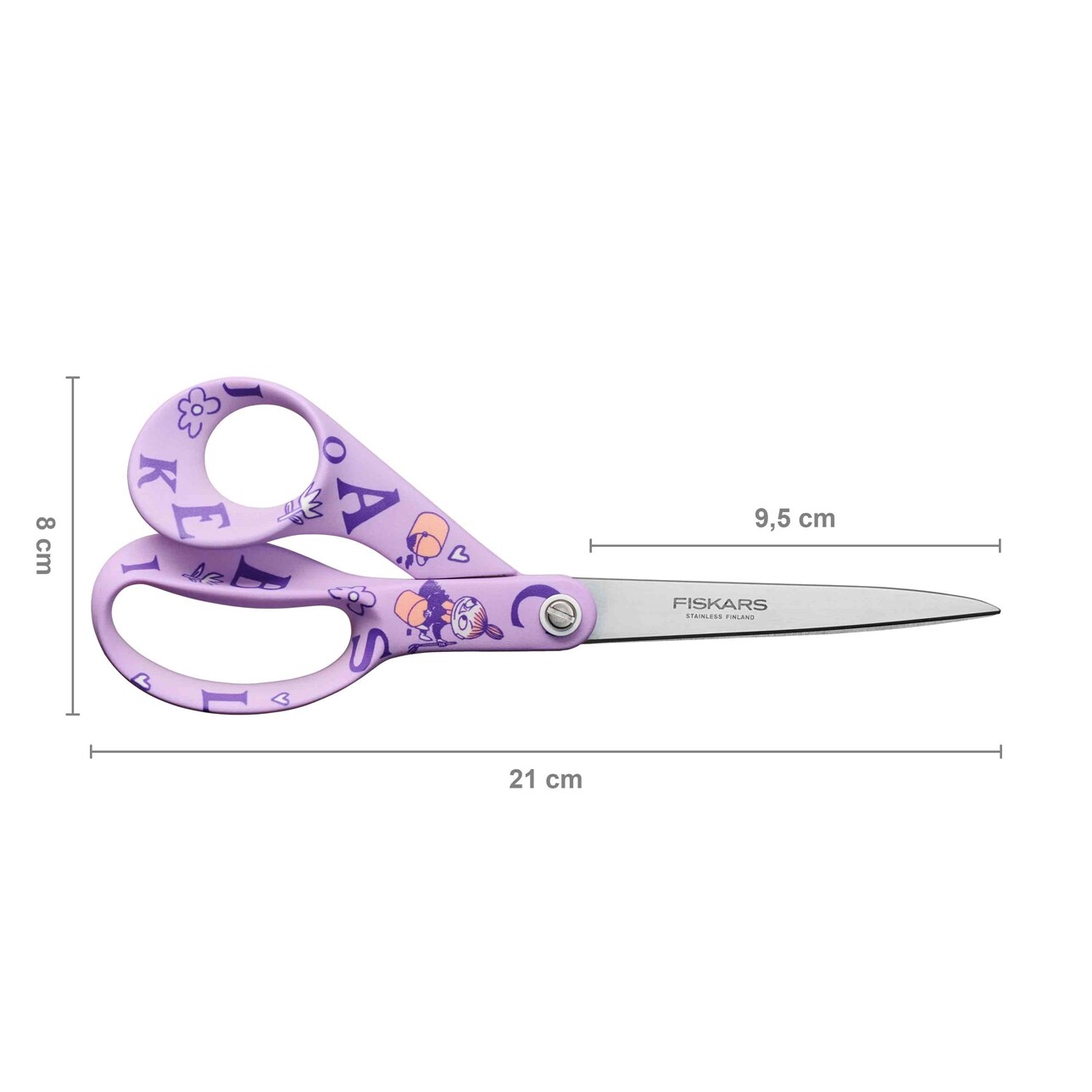 Fiskars x Moomin Scissor 21 cm, ABC - Fiskars @ RoyalDesign