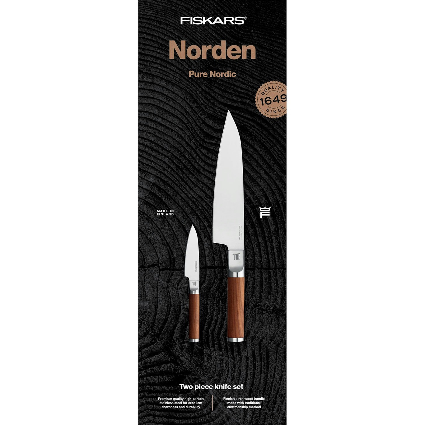 All Steel Knife Set, 2 Pieces - Fiskars @ RoyalDesign