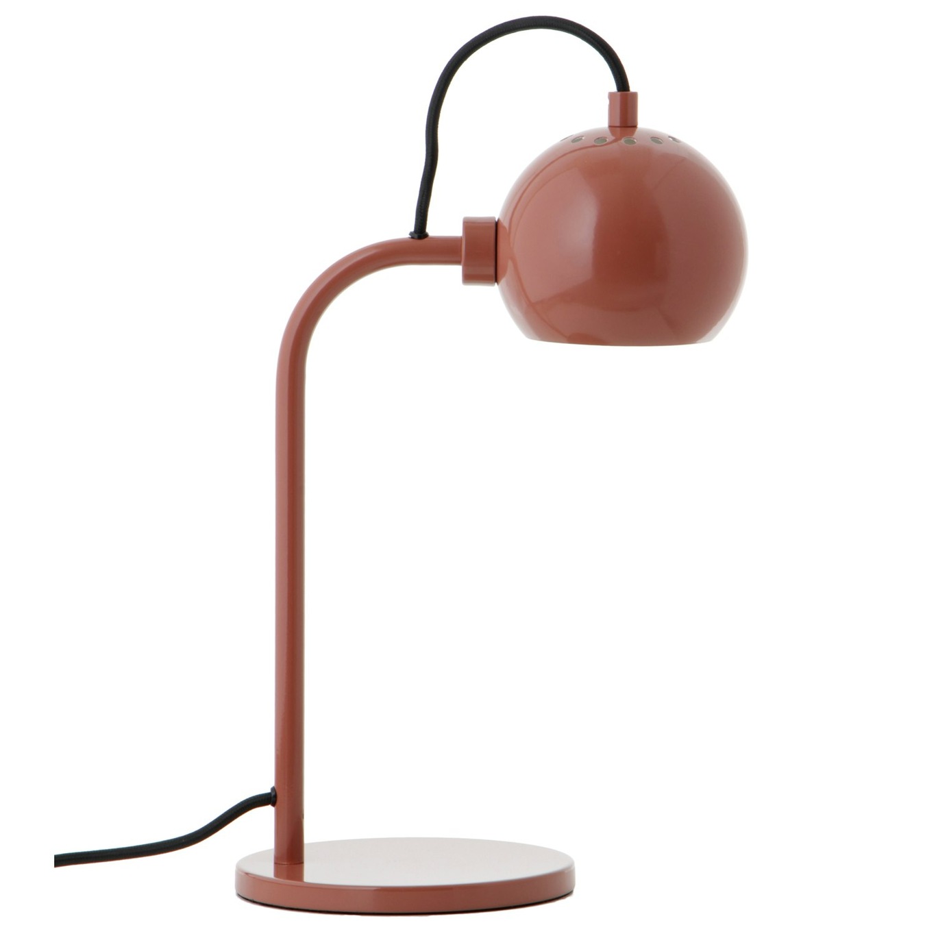 Ball Single Table Lamp, Glossy Red