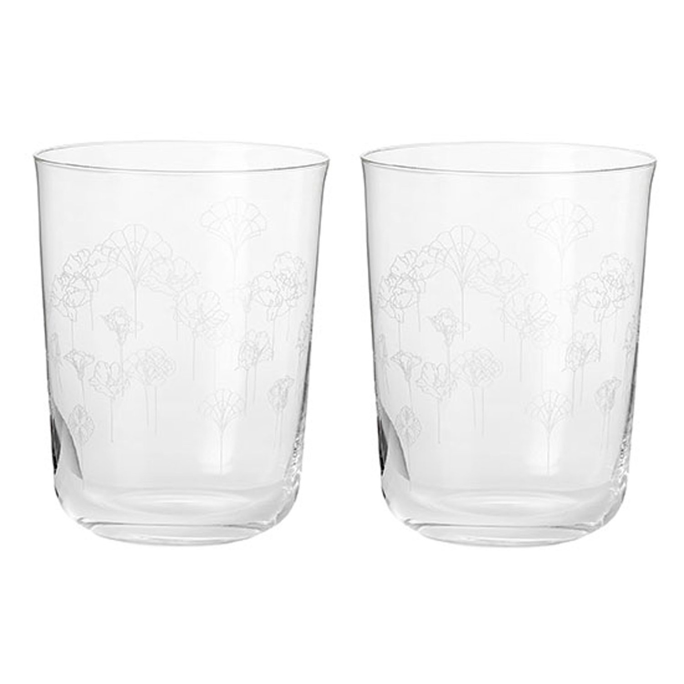 Frederik Bagger Flower Drinking Glasses 2-Pack 34 CL - Drinking Glasses Crystal Clear - 20004